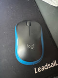 LOGITECH M185 Mouse optical wireless 2.4 GHz USB wireless receiver blue