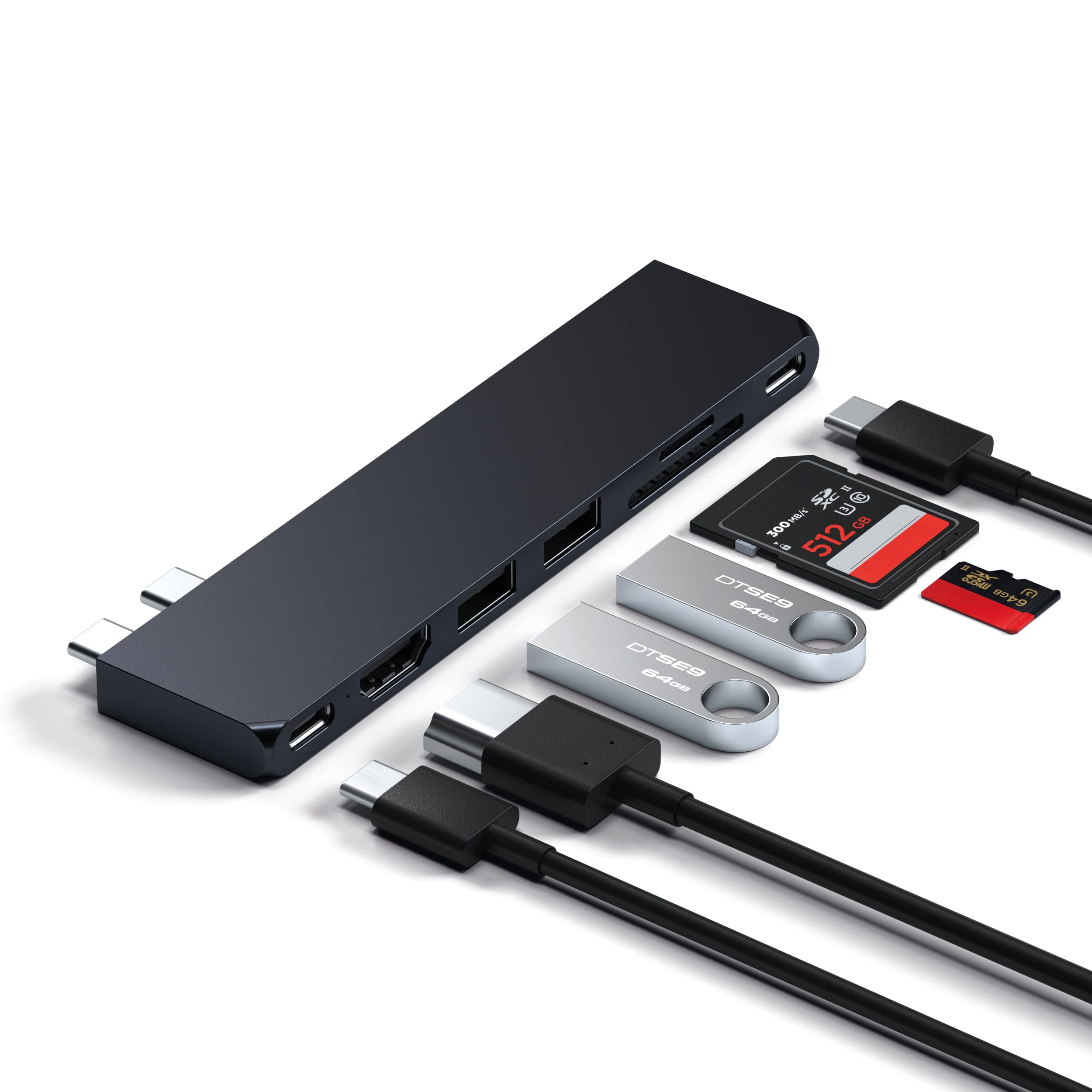 SATECHI-HUB PRO SLIM USB-C MIDNIGHT