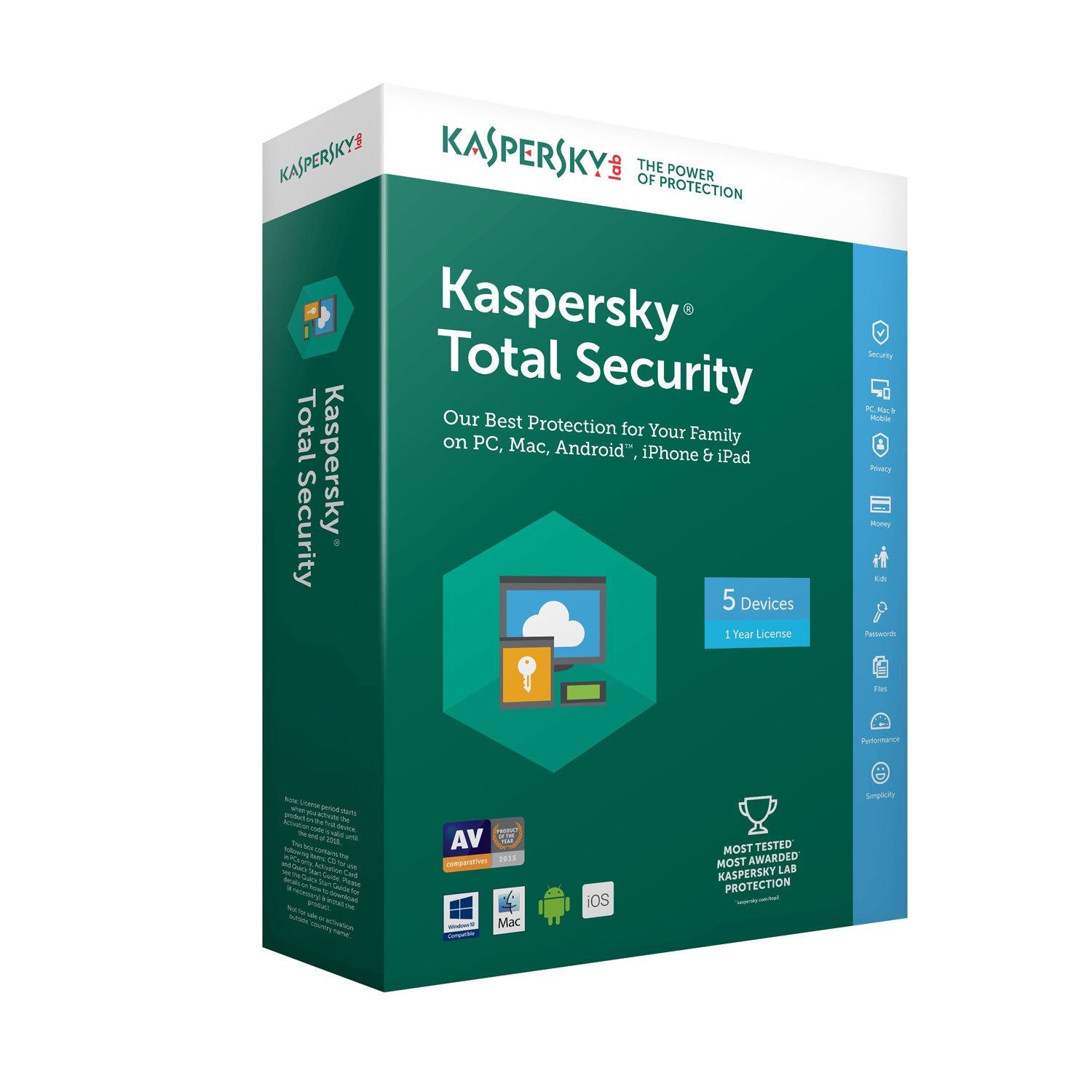 Kaspersky Total Security 2018 5 Postes 1 An