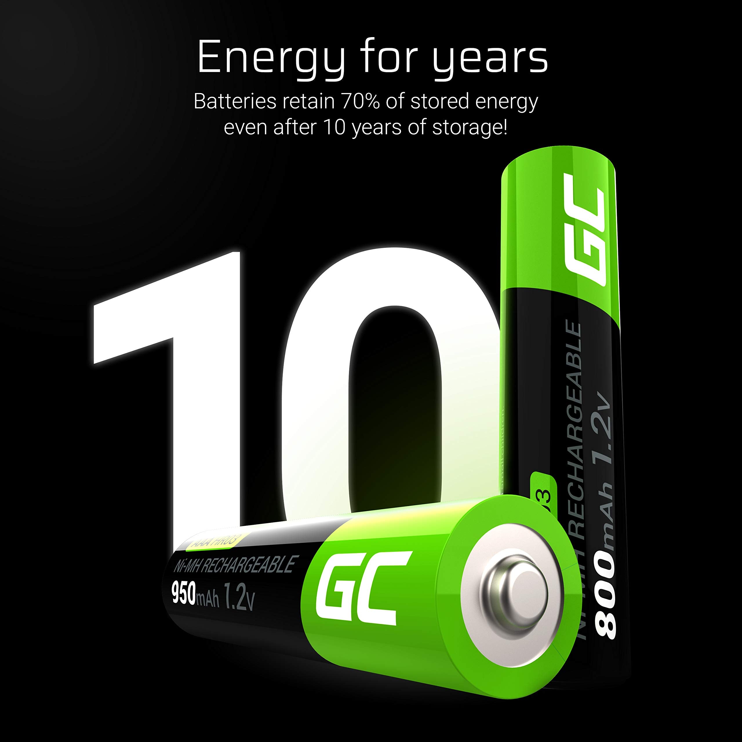 Green Cell GR03 pile domestique Batterie rechargeable AAA Hybrides nickel-métal (NiMH)