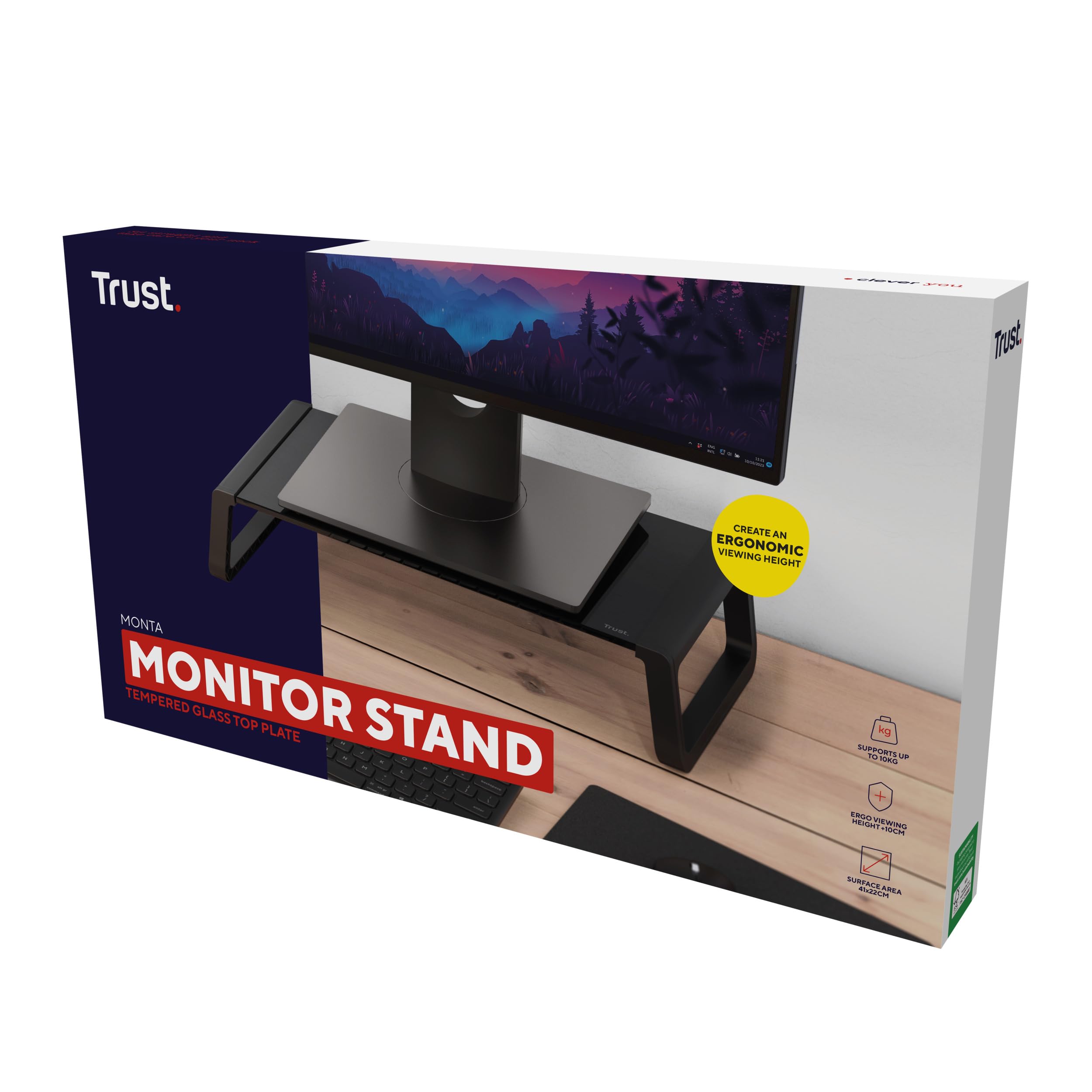 TRUST Support pour écran MONTA noir