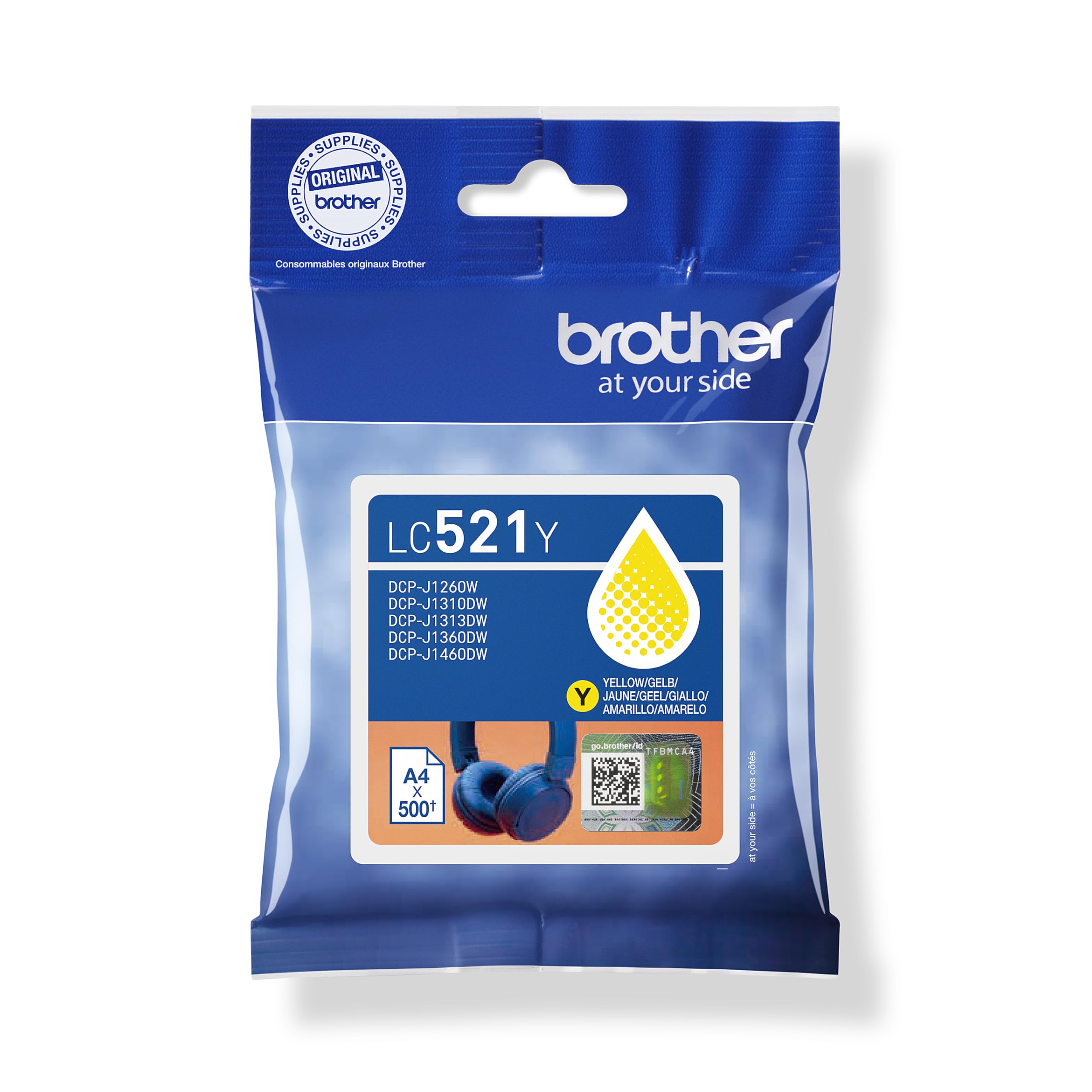 BROTHER Yellow ink cartridge yield up to 500 pages