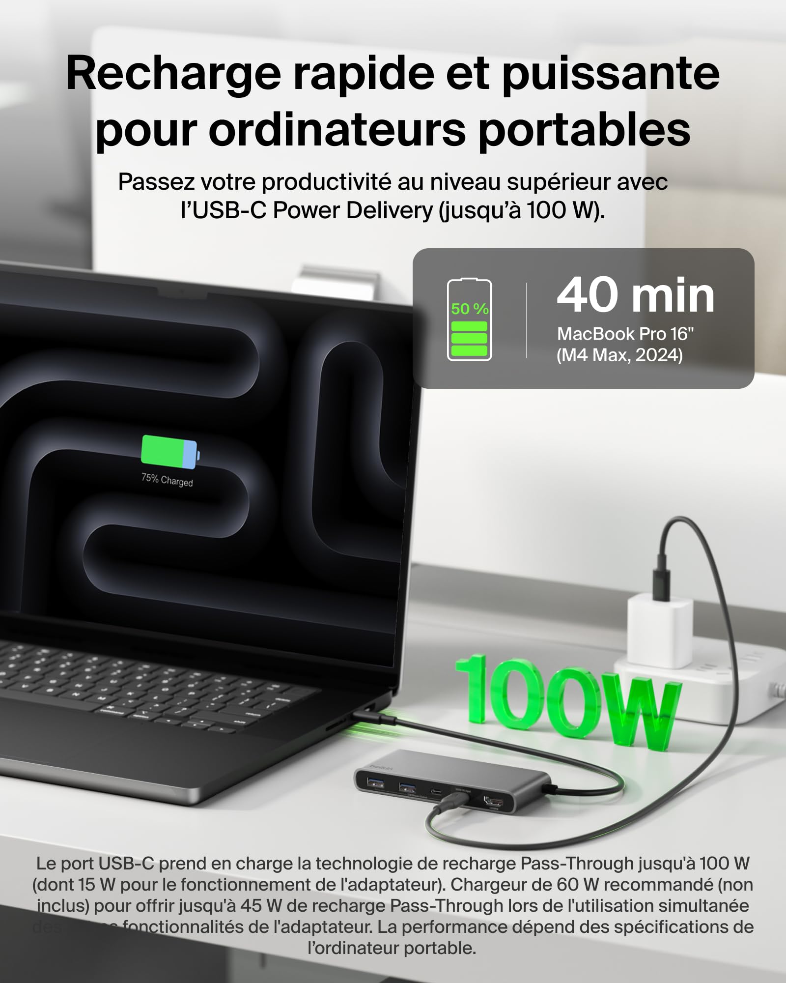 BELKIN Connect 7-in-1 USB-C Hub with Dual USB-C Ports - Silver