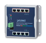 PLANET WGS-804HPT commutateur réseau Géré Gigabit Ethernet (10/100/1000) Connexion Ethernet, supportant l'alimentation via ce port (PoE) Noir
