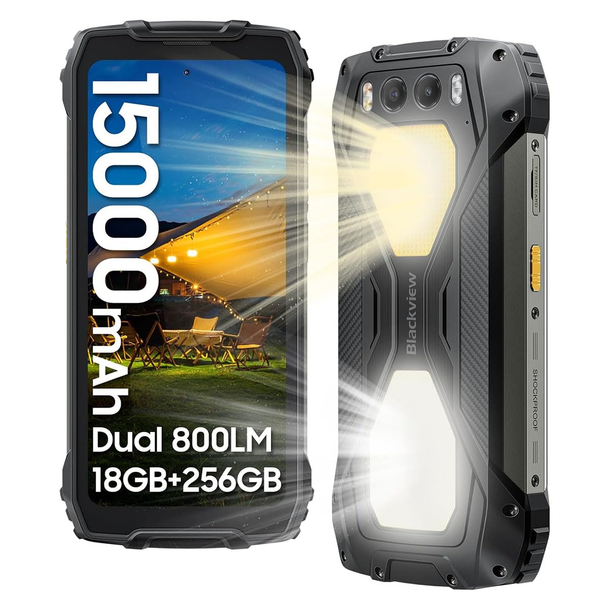 Blackview BV7300 (NFC - 6.67'' - 256 Go, 6 Go RAM - 15 000 mAh) Noir
