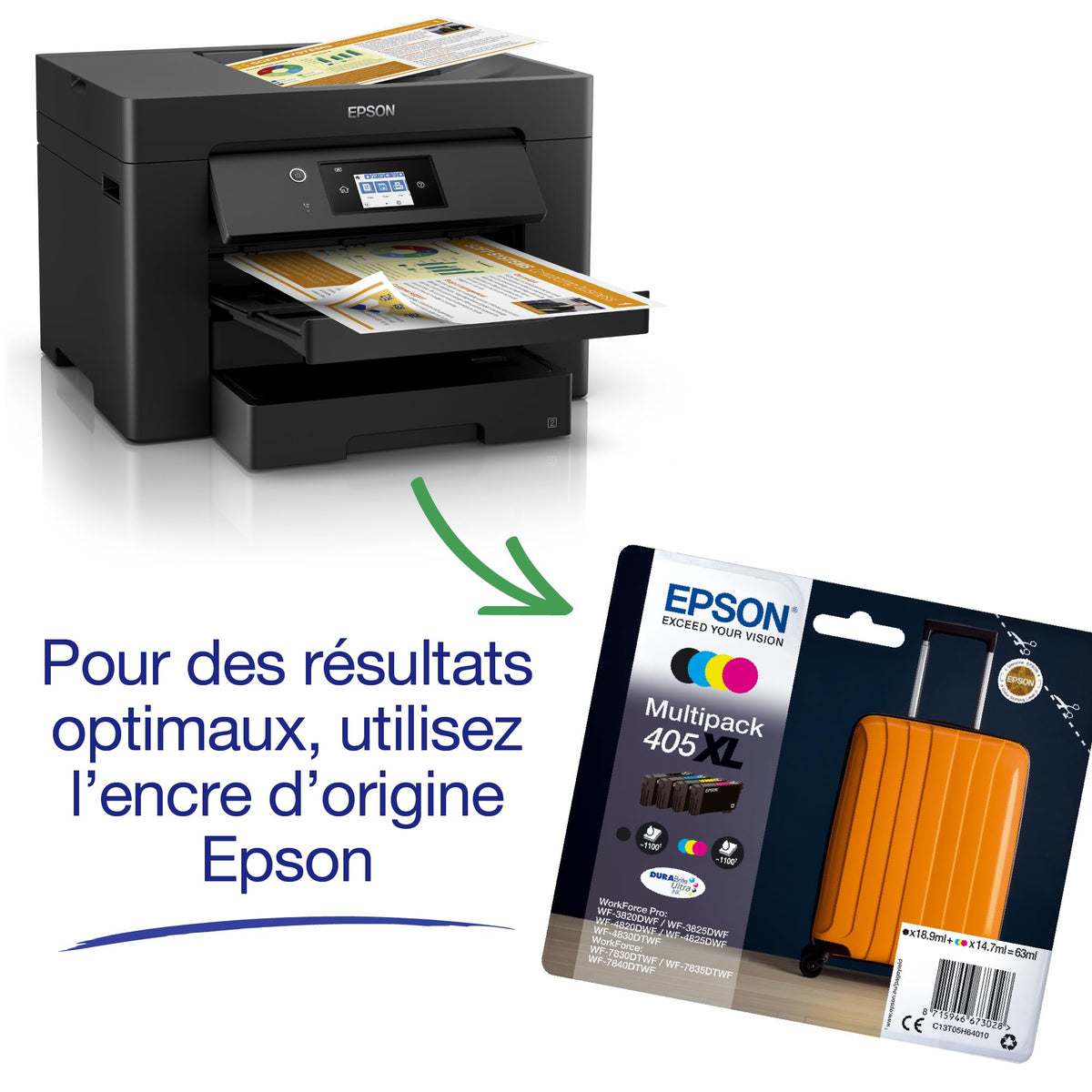 EPSON WorkForce WF-7830DTWF MFP colour ink-jet A3 297x420mm A3 25ppm print 500 sheets USB 2.0 LAN Wi-Fi