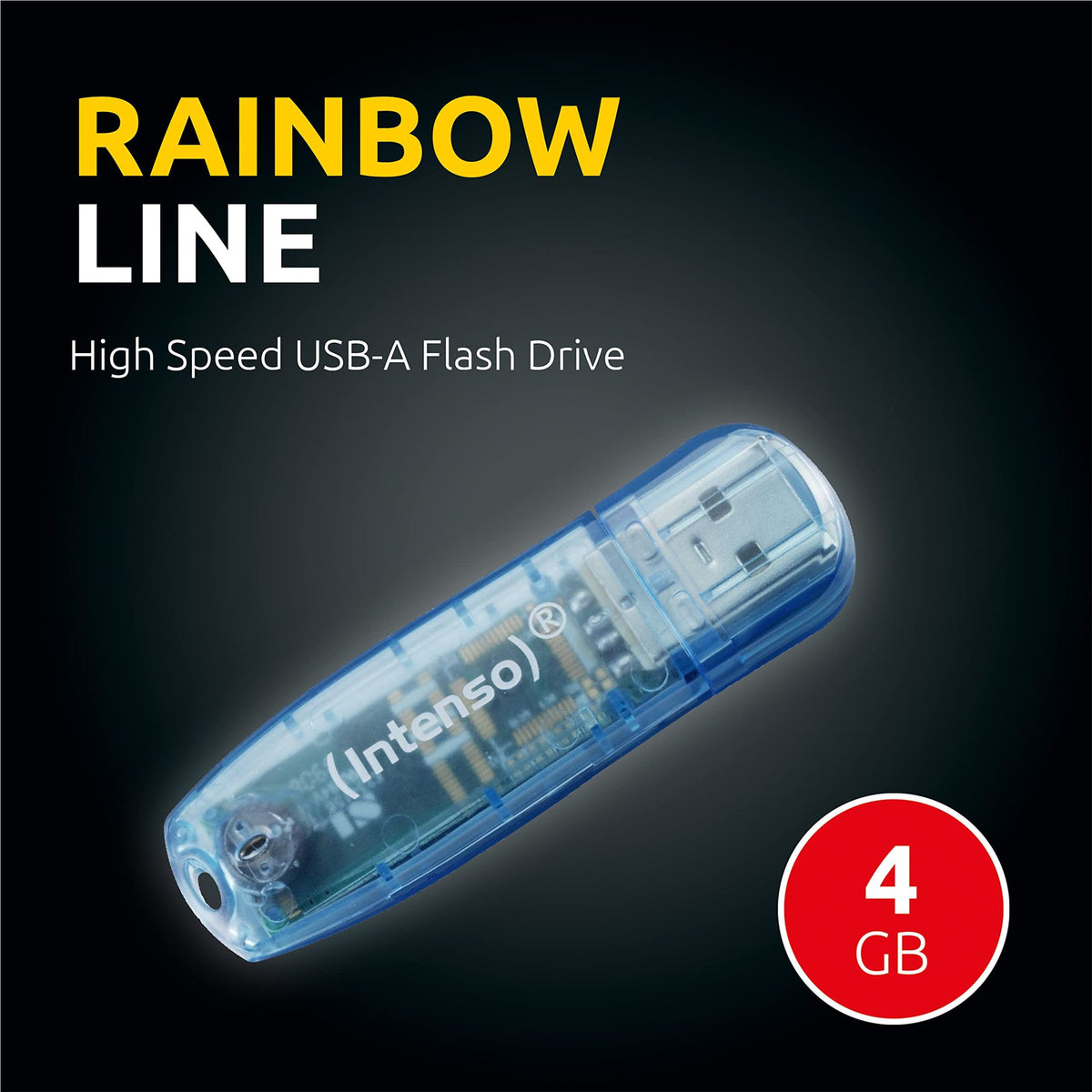 INTENSO Clé USB 2.0 Rainbow Line - 4 Go Bleu