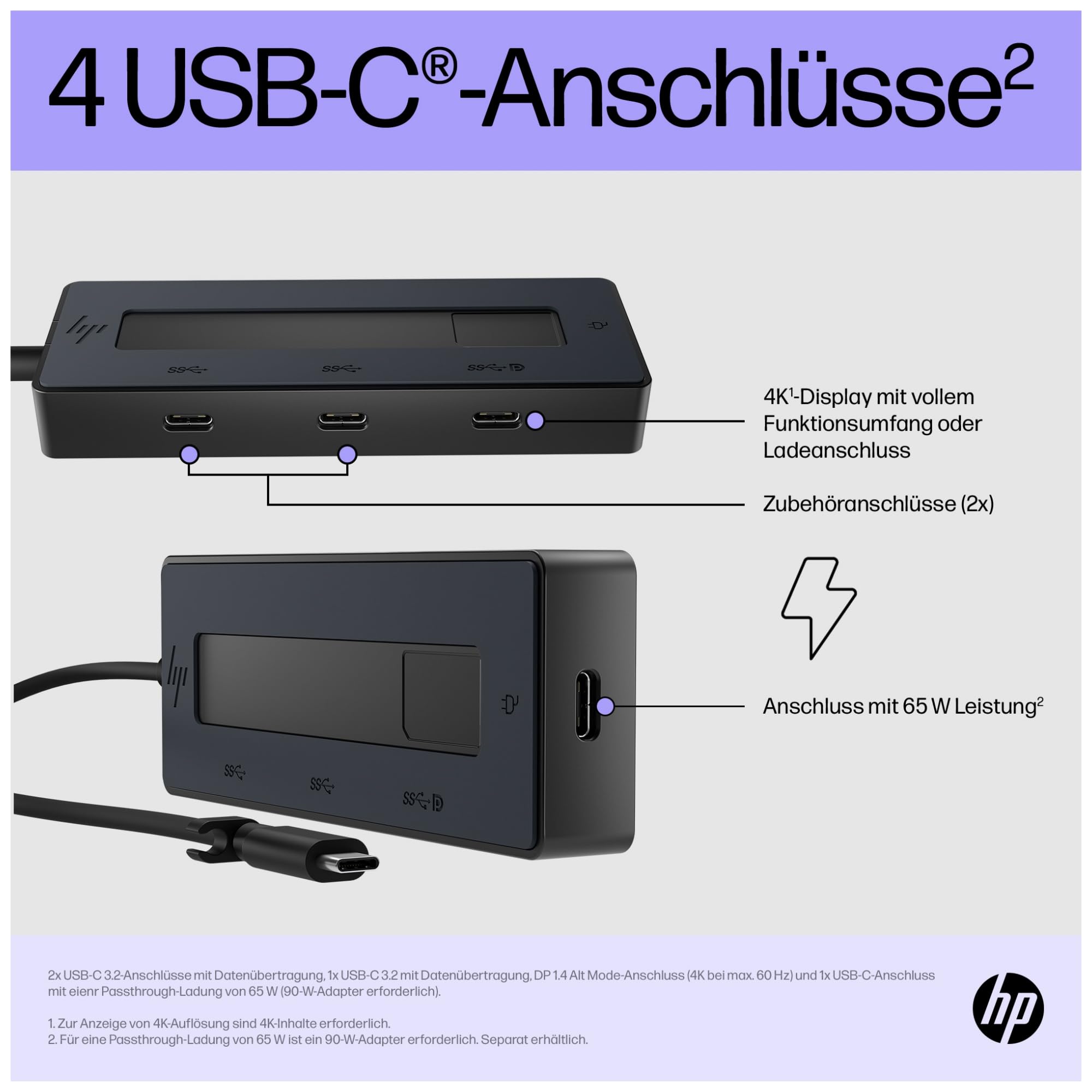 HP 4K USB-C Multiport Hub (EU)