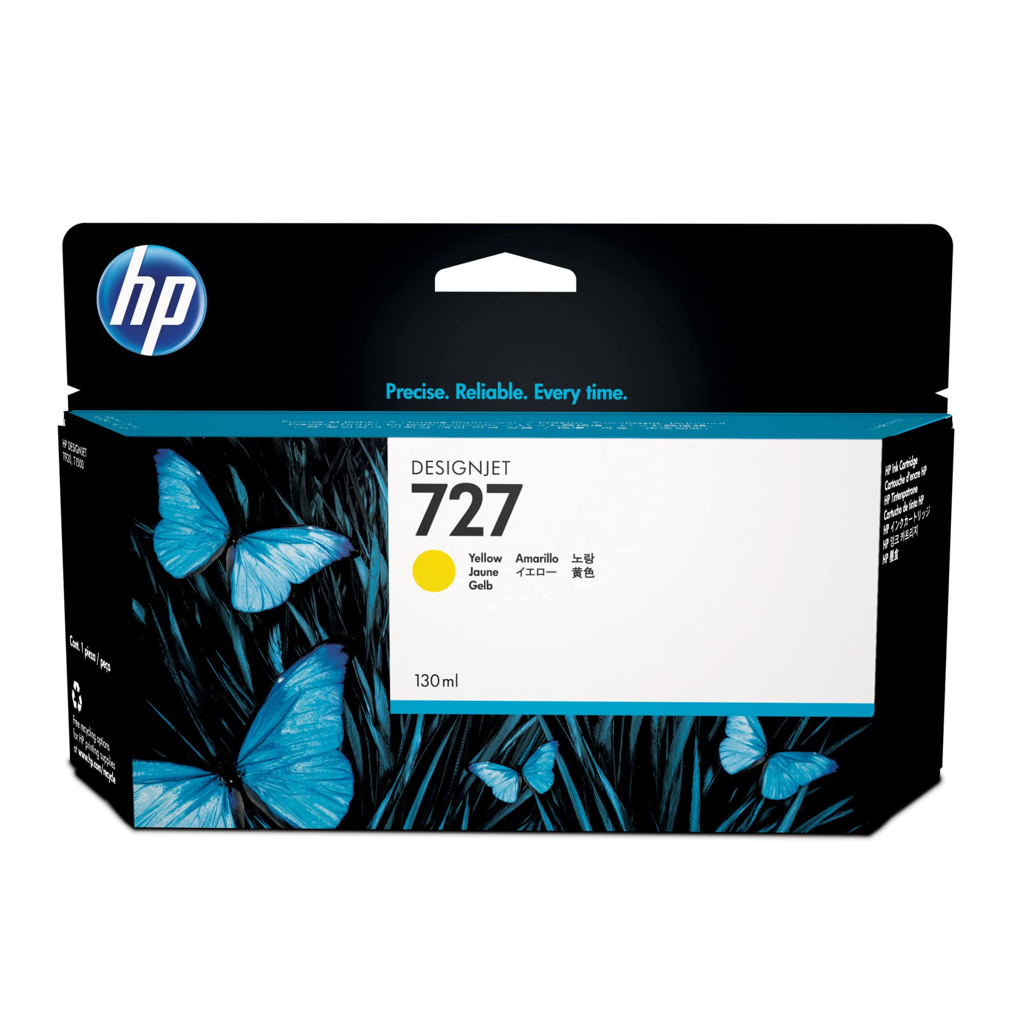 HP 727 original Ink cartridge B3P21A yellow standard capacity 130ml 1-pack