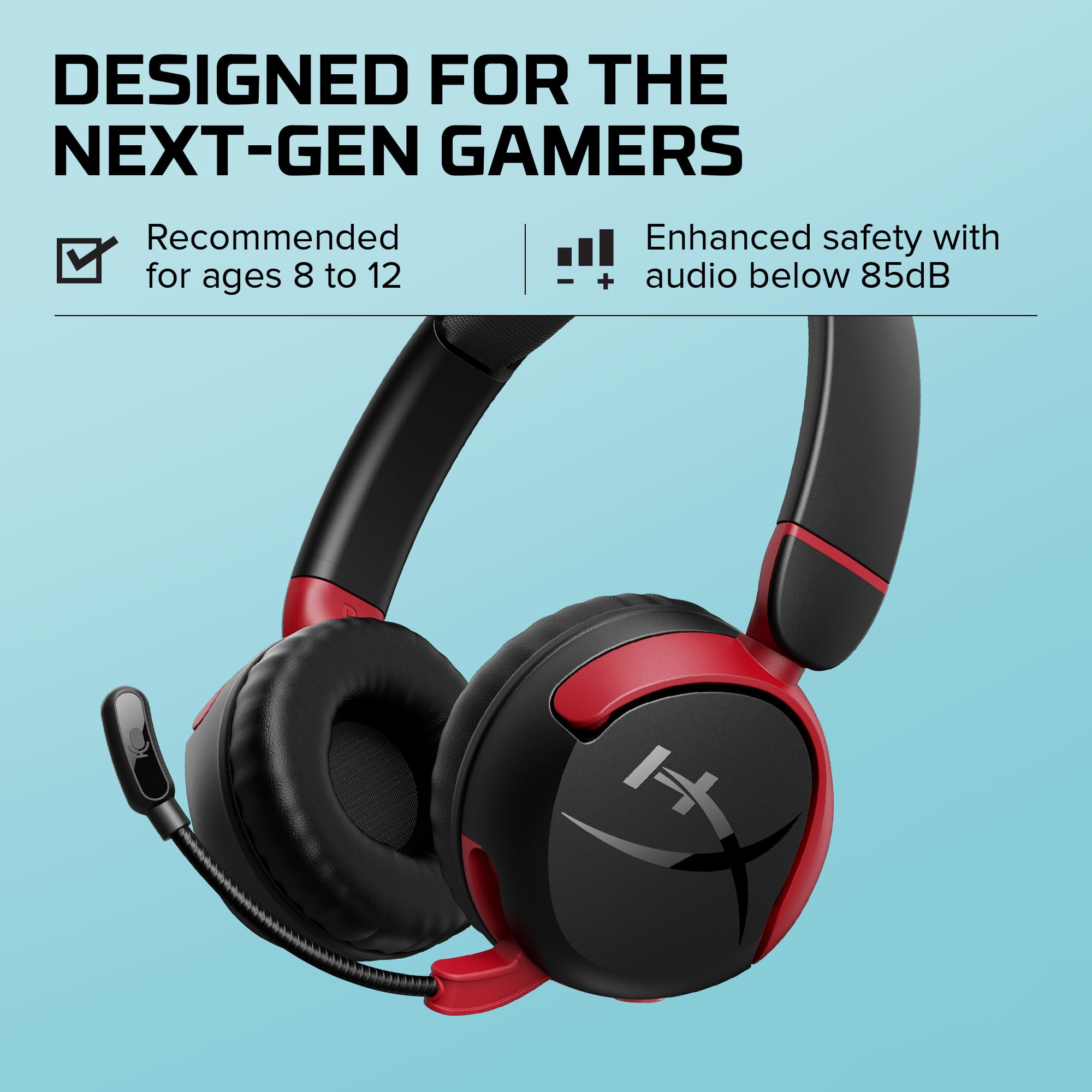 Casque sans fil HyperX Cloud Mini avec microphone, noir-rouge