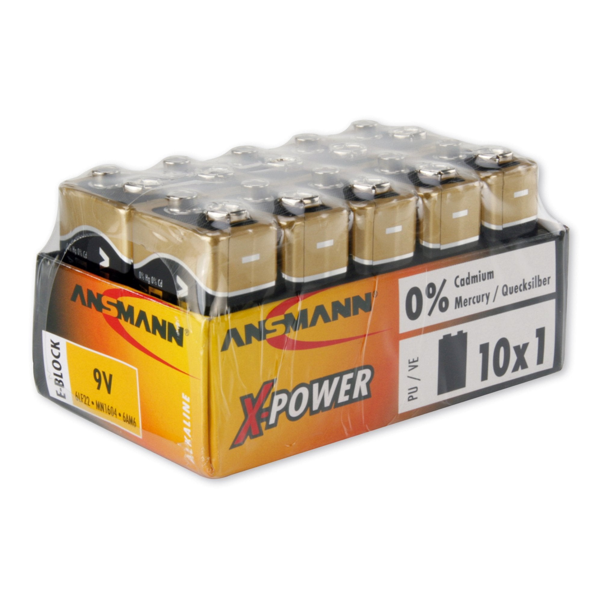 ANSMANN Piles alca indus 5015711 6LR61 colisage de 10