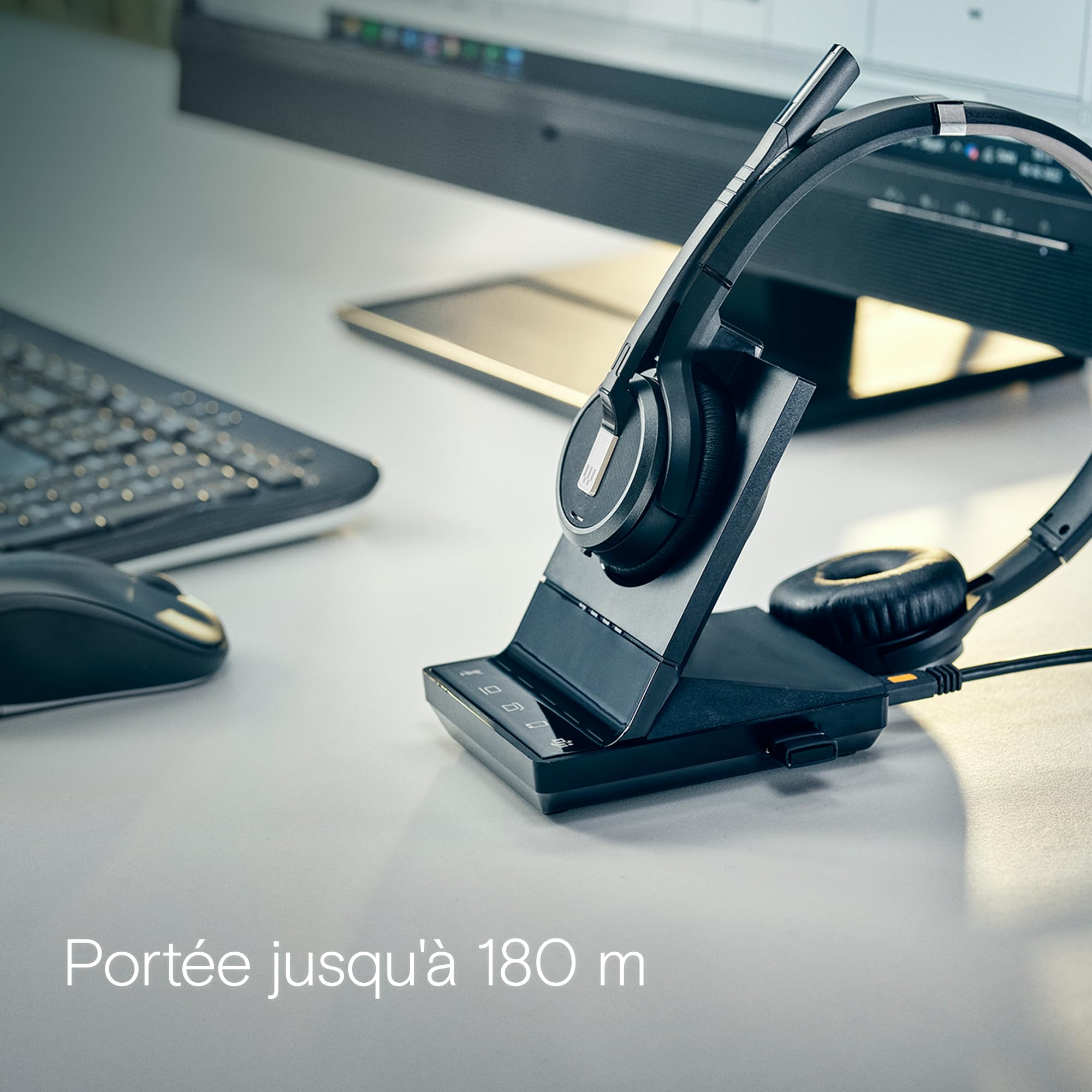 EPOS IMPACT SDW 5066 EU/UK/AUS Wireless DECT Headset UC ready with base station for phone mobile and PC incl BTD 800 dongle