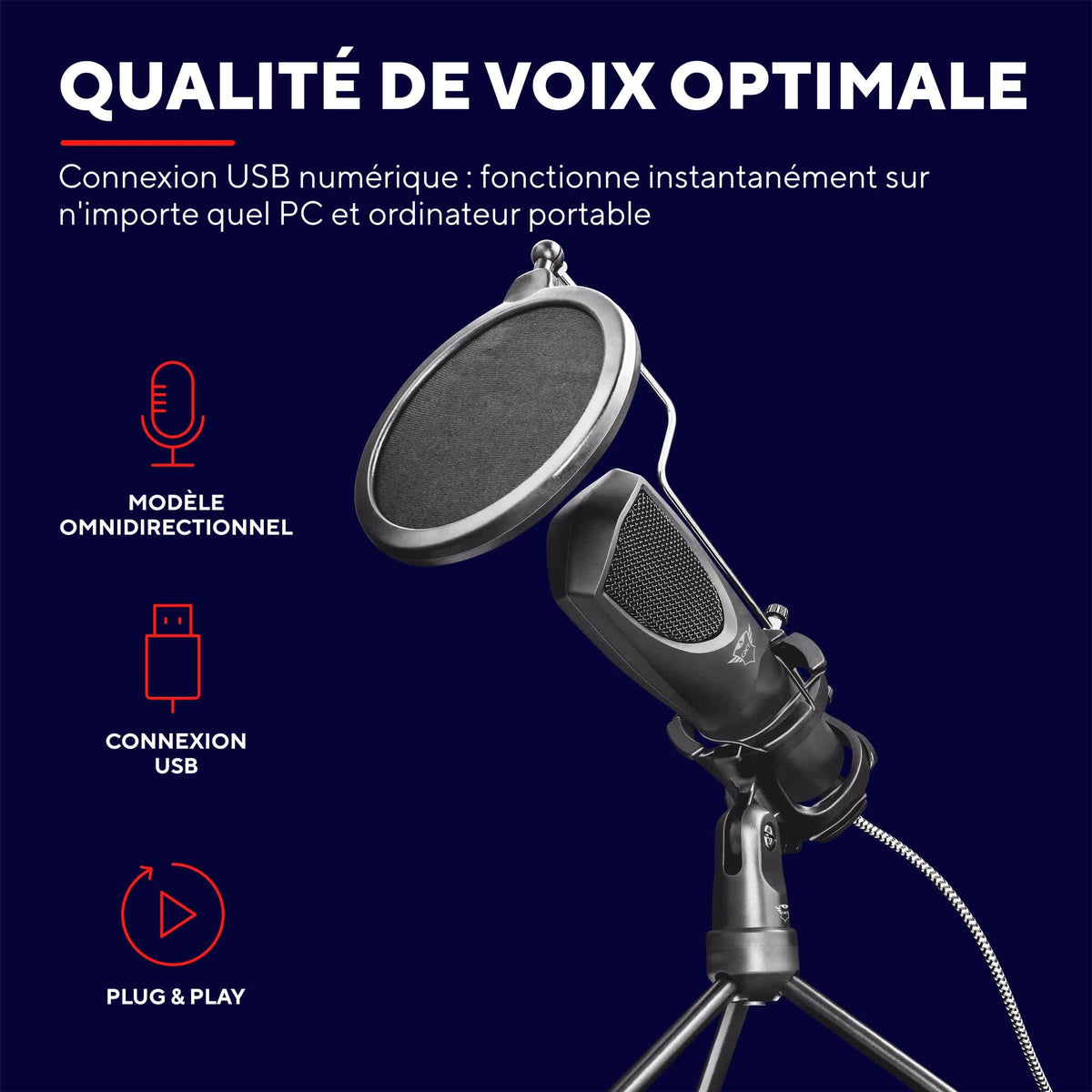 TRUST Microphone streaming MANTIS - GXT232