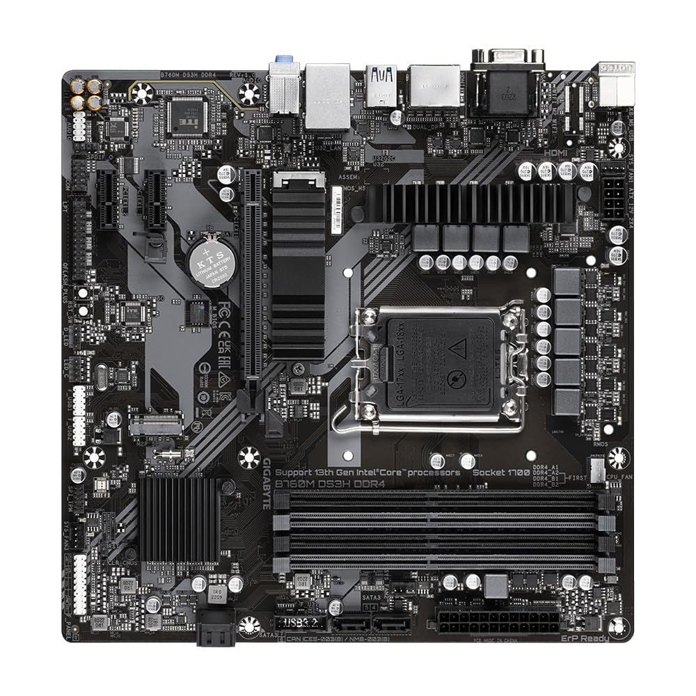 GIGABYTE B760M DS3H DDR4 carte mere Intel B760 Express LGA 1700 micro ATX