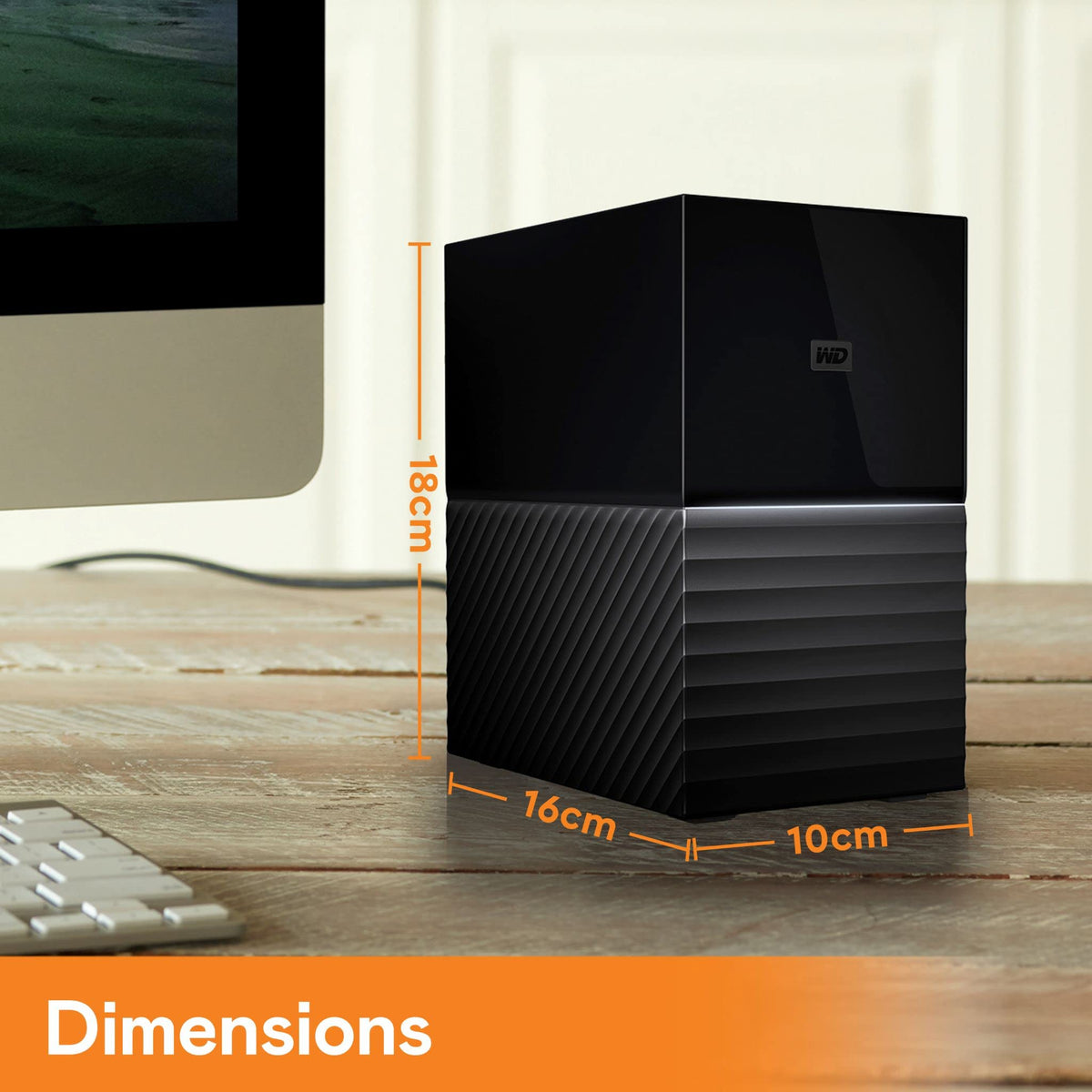 WD My Book Duo 36To Black RAID Storage Dual-Drive RAID 0/1 JB0D USB3.1 RTL