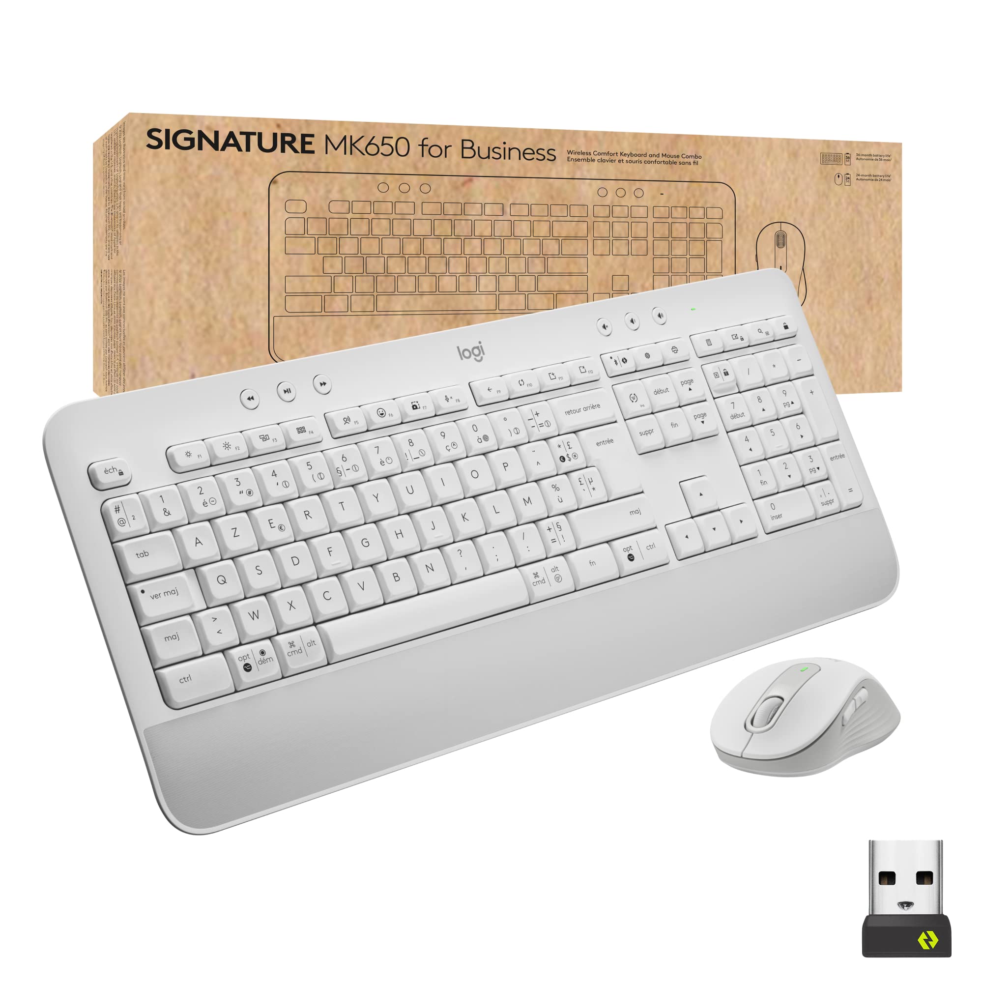 LOGITECH Signature MK650 Combo for Business - OFFWHITE - (FRA) - CENTRAL