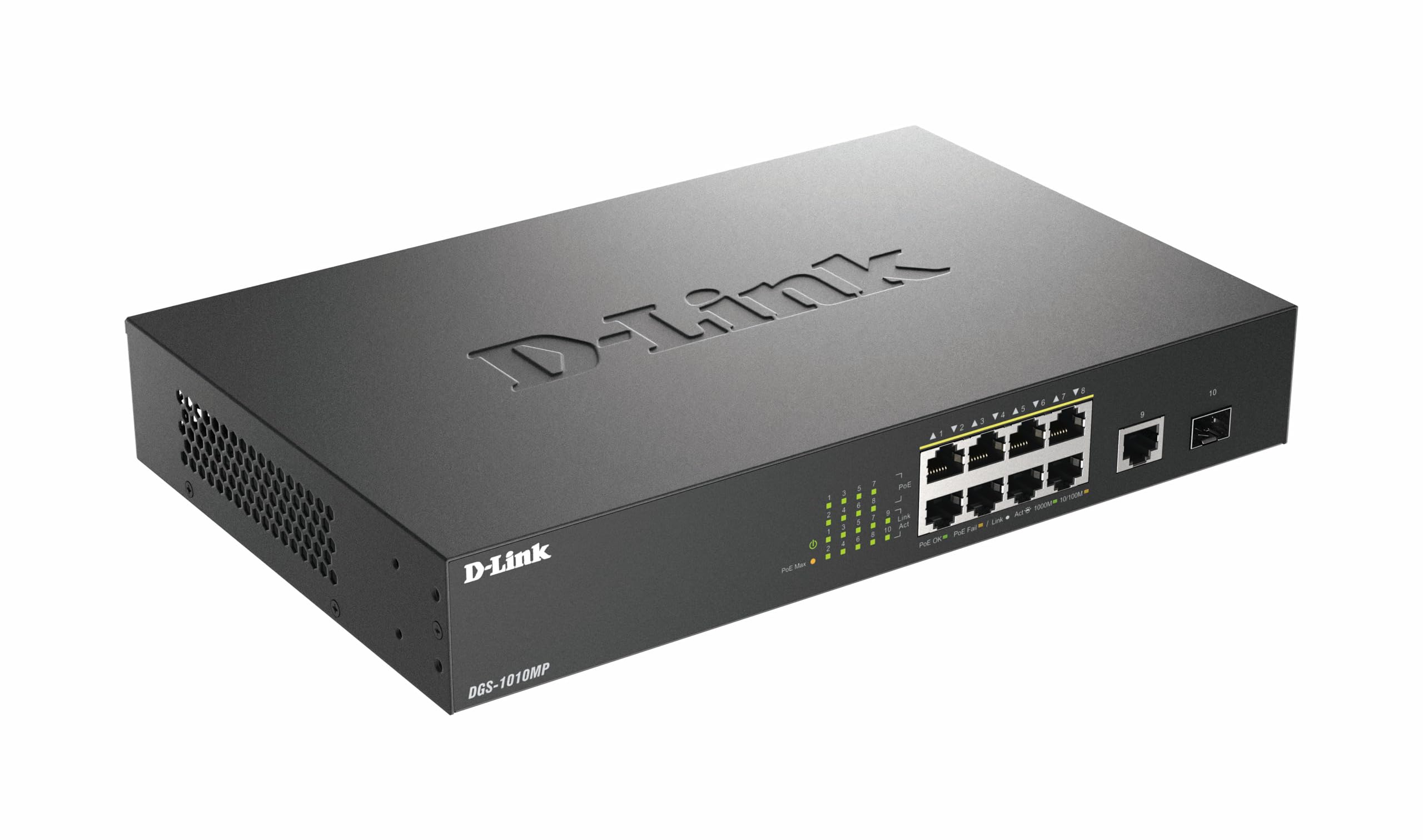 D-LINK 8 Gigabit PoE/PoE+ ports And 1 Gigabit port And 1 SFP port Metallic 125W PoE budget