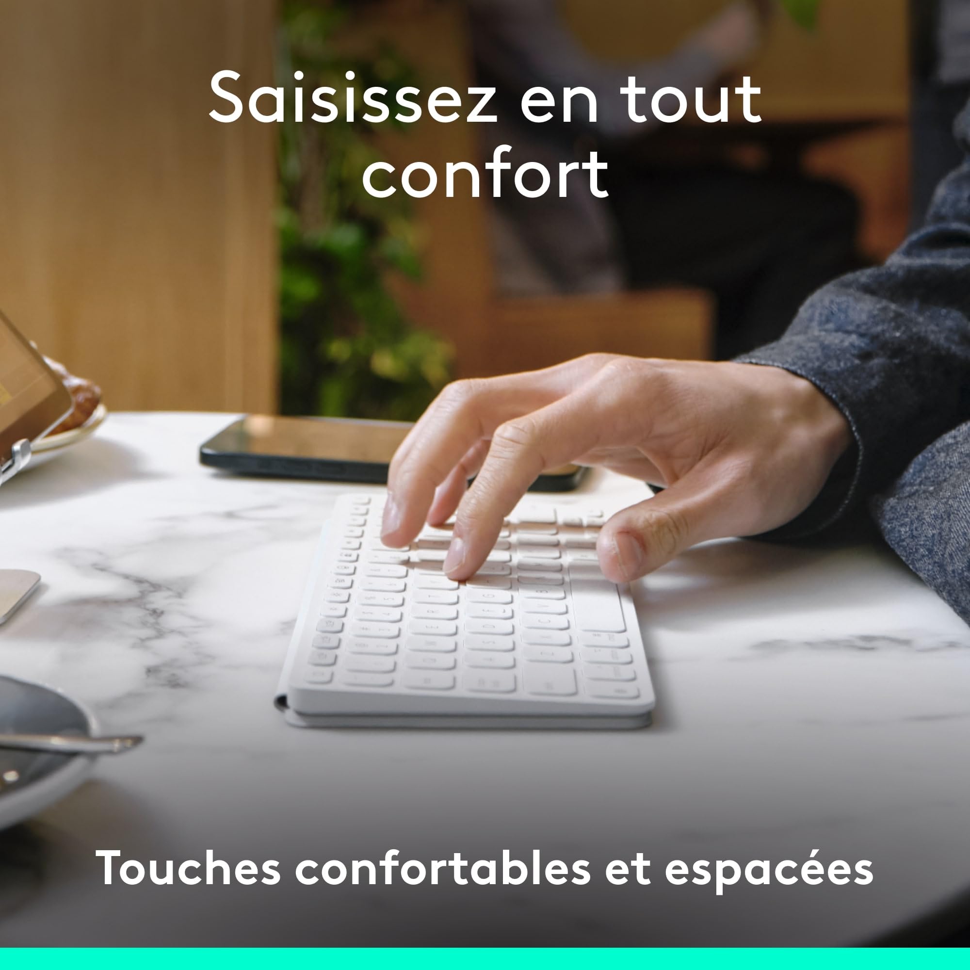 LOGITECH Keys-To-Go 2 - Pale Grey (FR)