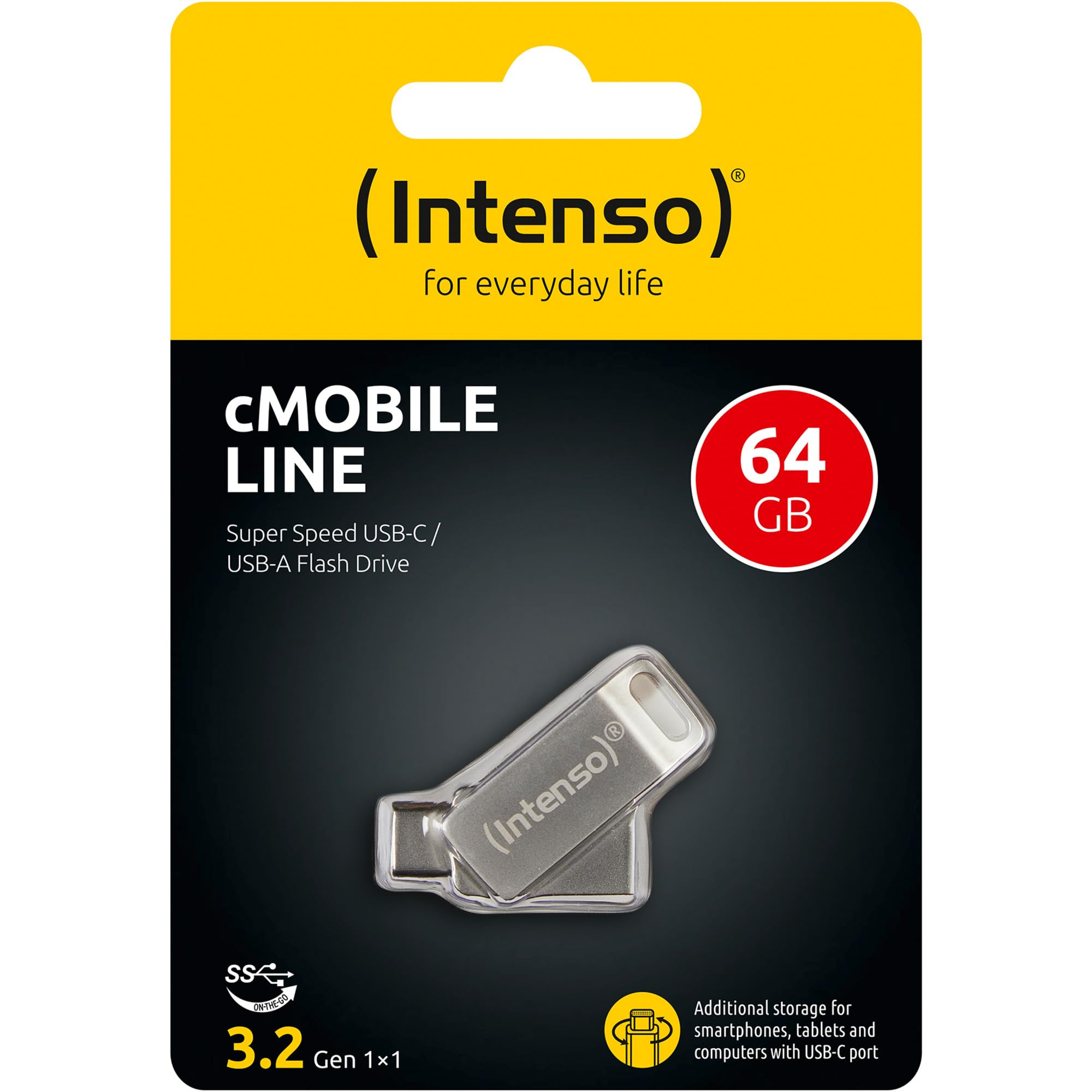 INTENSO Clé USB 3.0/USB 3.1 Type C cMobile Line - 64 Go