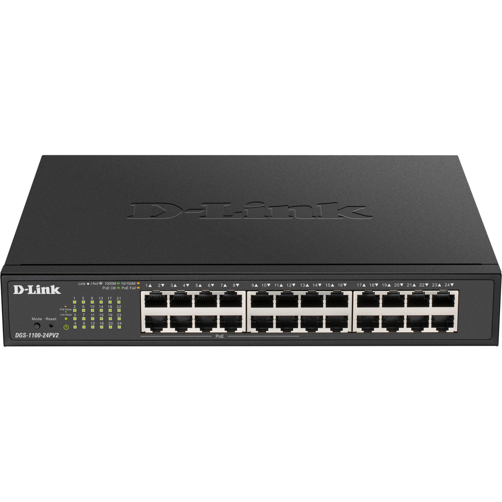 D-LINK 24-Port Layer2 PoE Gigabit Smart Switch 24x 10/100/1000Mbit/s TP RJ-45 Port of which 12 x PoE 802.3af/802.3at802.3x Flow