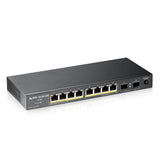 Zyxel GS1100-10HP v2 Non-géré Gigabit Ethernet (10/100/1000) Connexion Ethernet, supportant l'alimentation via ce port (PoE) Noir