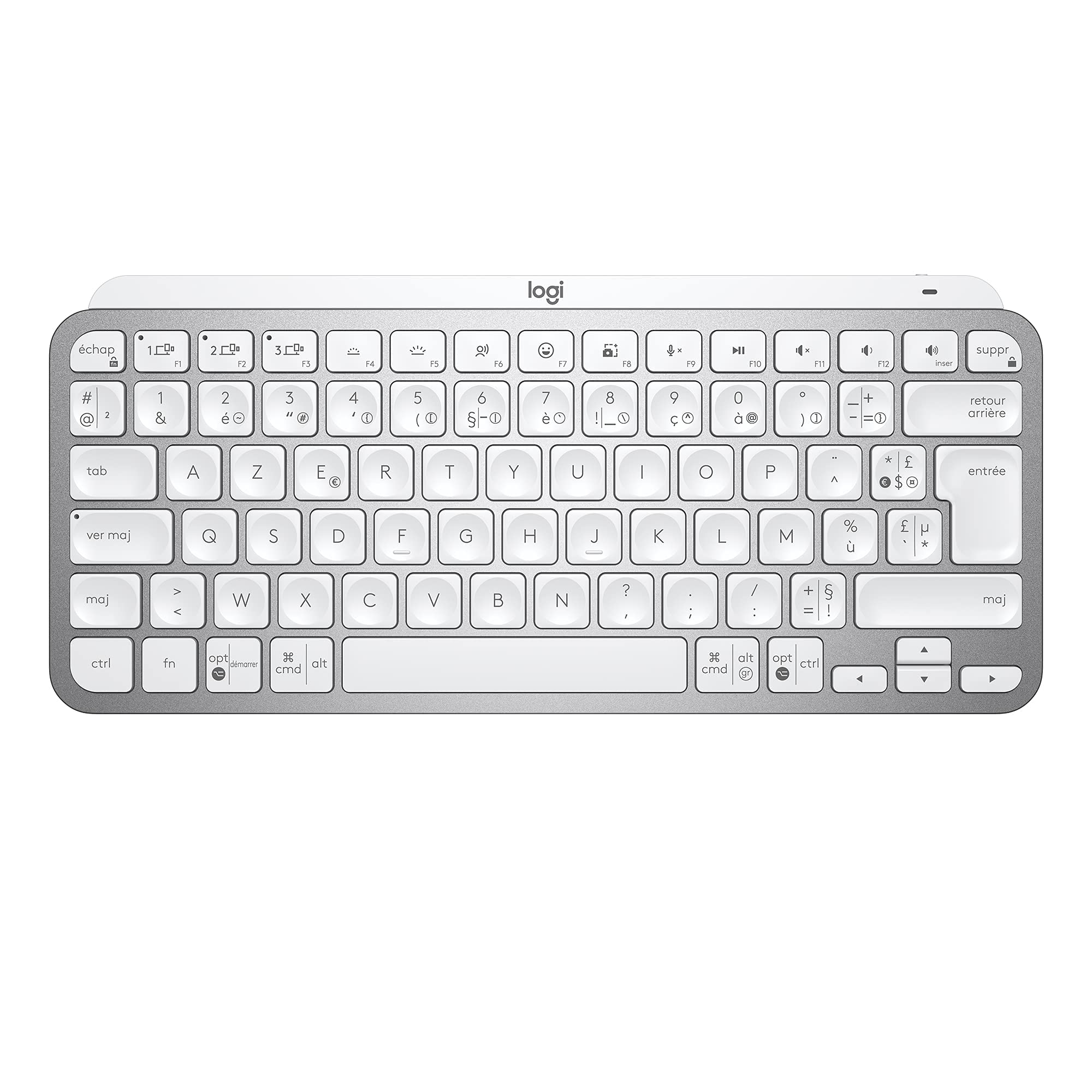LOGITECH MX Keys Mini Minimalist Wireless Illuminated Keyboard - PALE GREY - CENTRAL (FR)