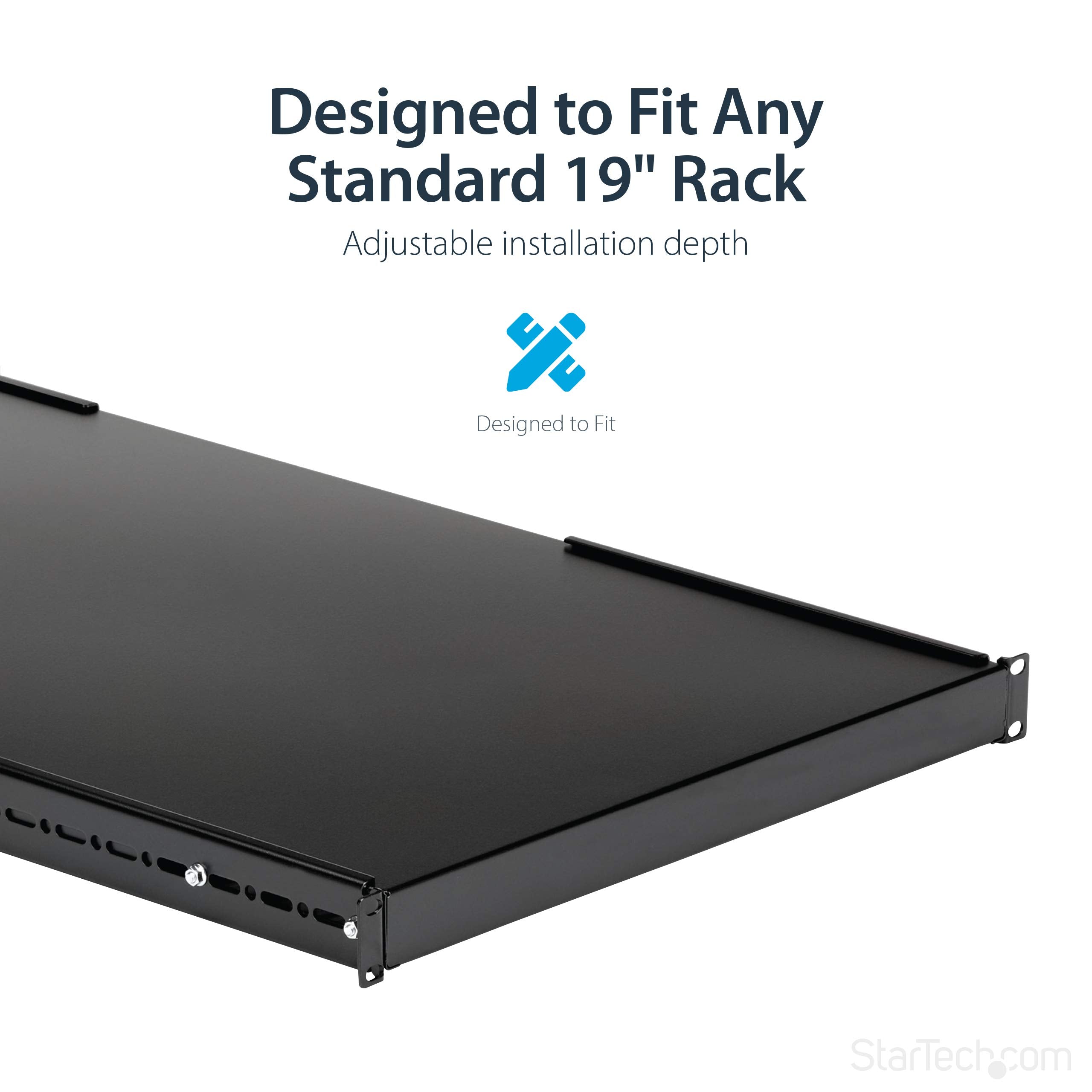 1U Adjustable Depth Rack Mount Shelf