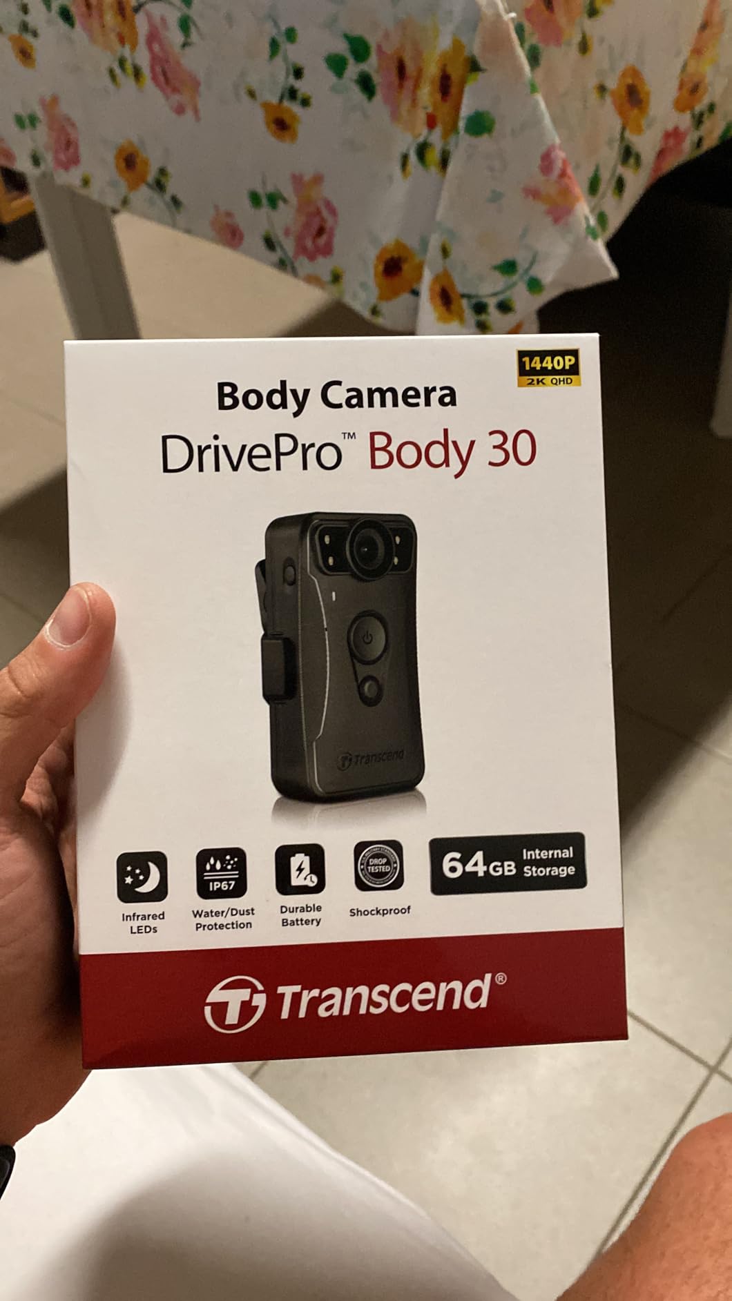 TRANSCEND 64Go Body Camera DrivePro Body 30 Wi-Fi & Bluetooth