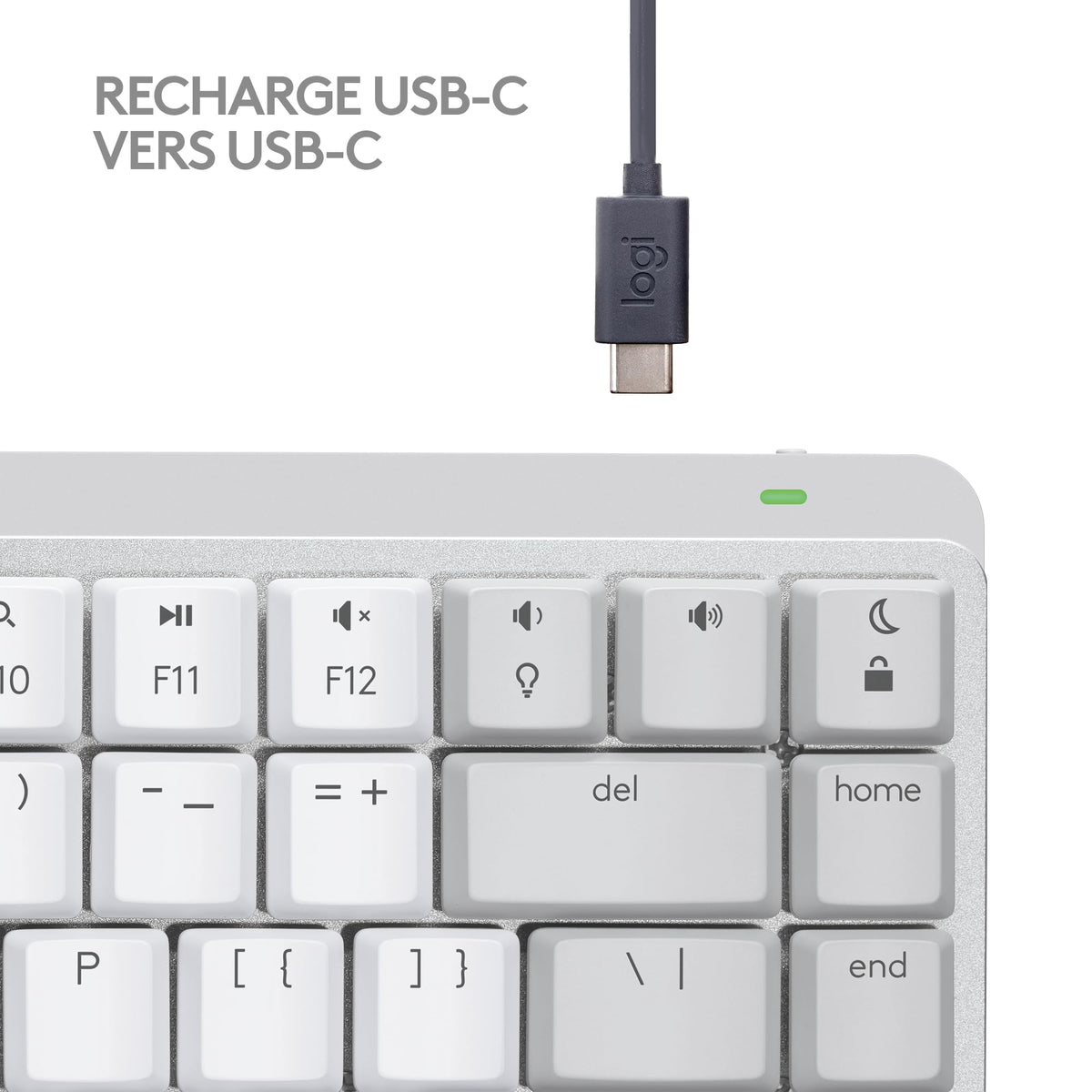 LOGITECH MX Mechanical Mini for Mac Minimalist Wireless Illuminated Keyboard - PALE GREY - (FRA) - EMEA