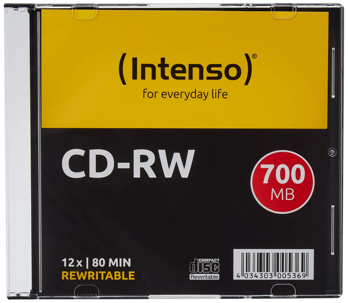 INTENSO CD-RW 700 MB, slim case de 10 pièces