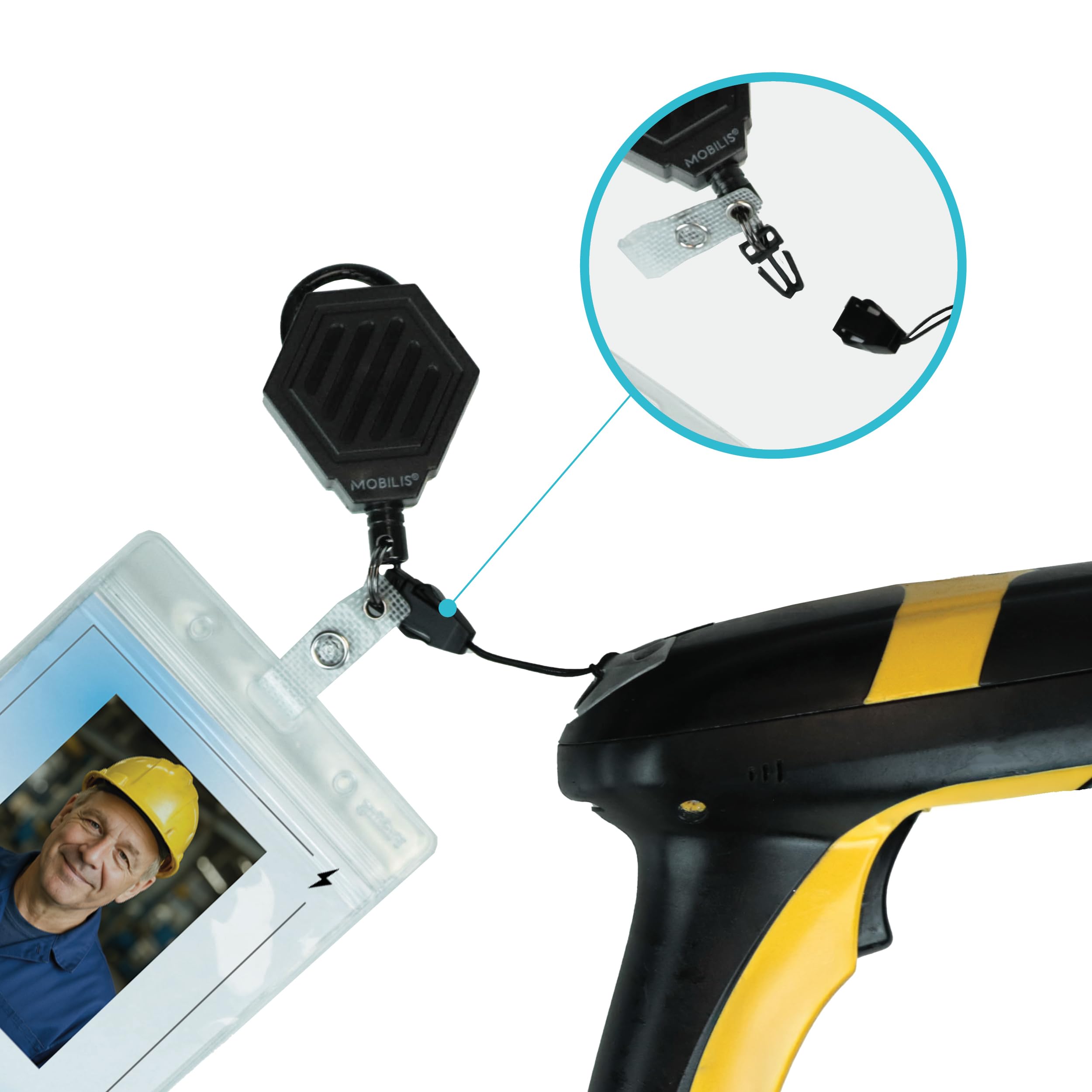 MOBILIS Dérouleur rétractable automatique pour smartphone/HHD 001392 80 cm