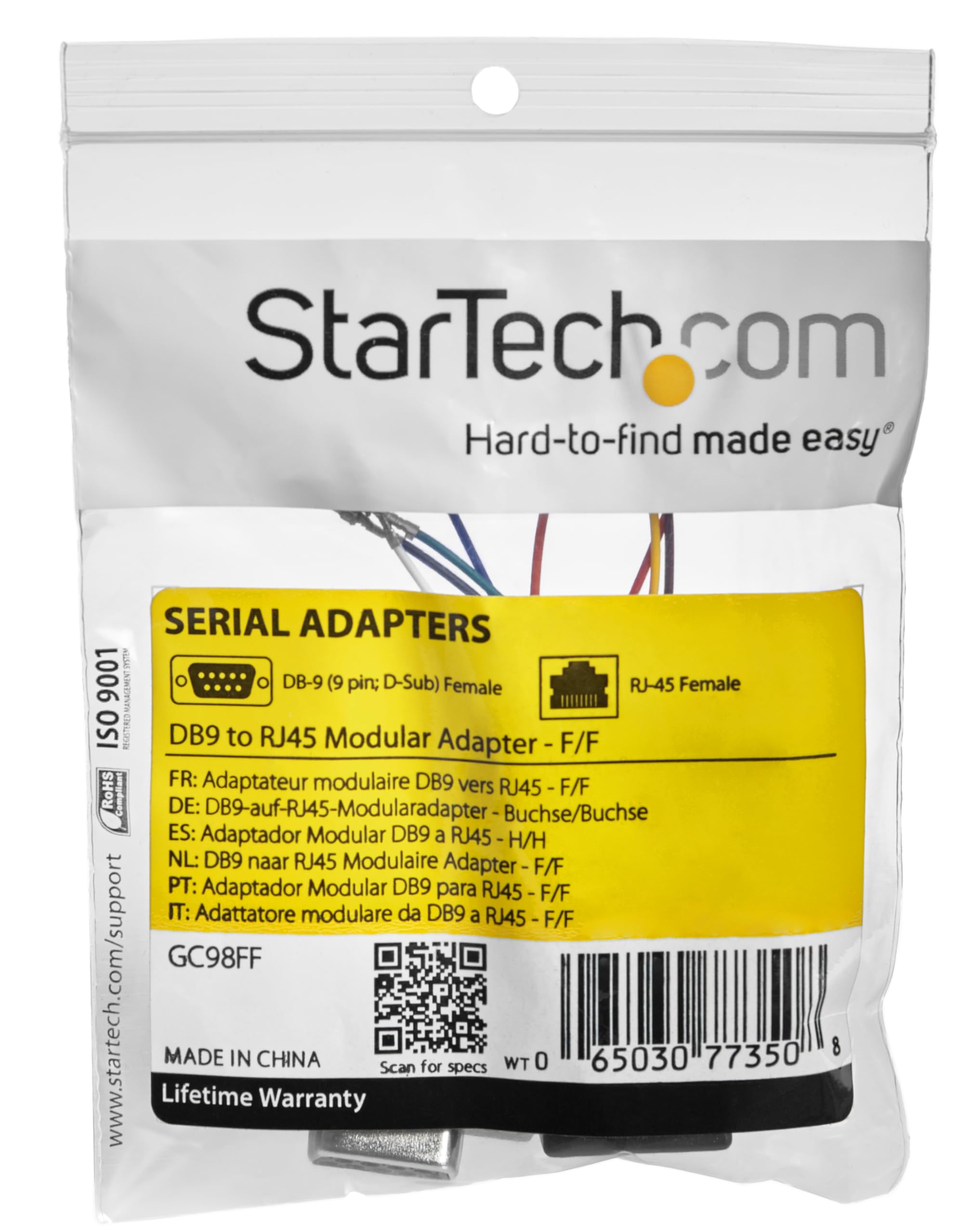 DB9 to RJ45 Modular Adapter - F/F