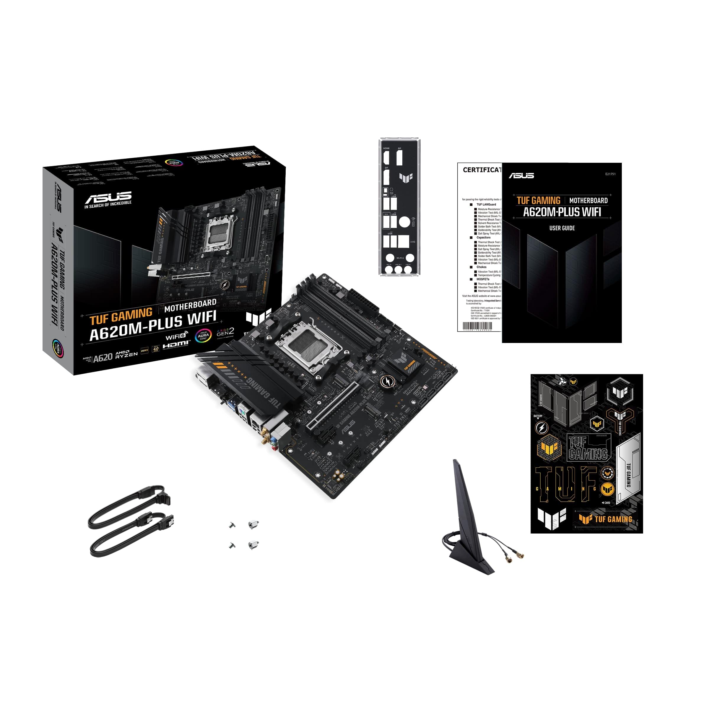 ASUS TUF GAMING A620M-PLUS WIFI AMD A620 Emplacement AM5 micro ATX