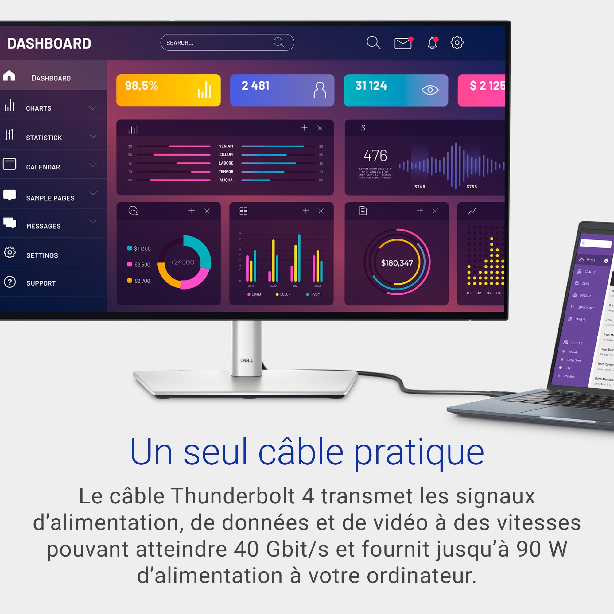 Dell Ultrasharp 27"U2724DE QHD USB-C Mon