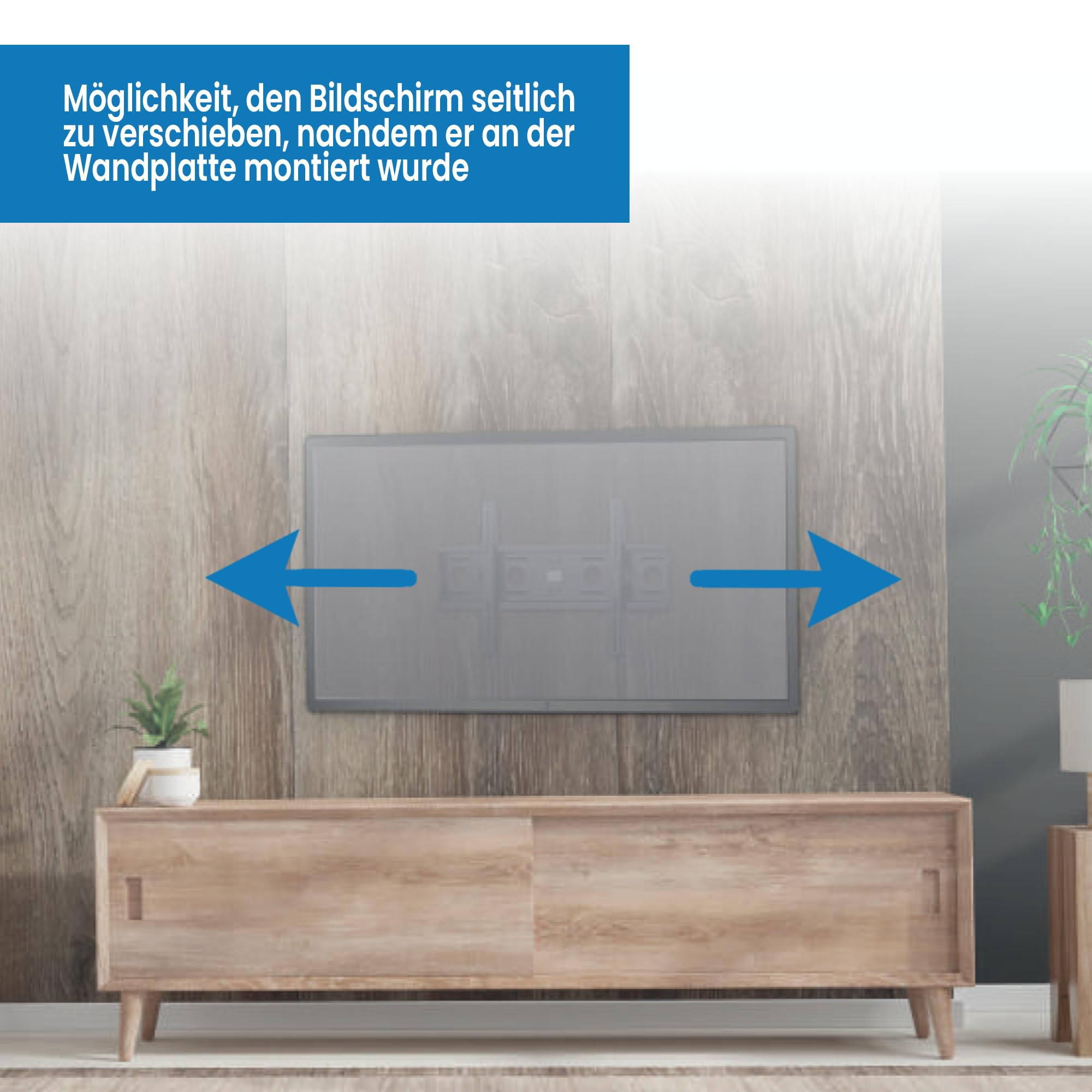 "Edbak 42""-75"" Fixed Wall Mount. Weight capacity 80 kg. 600x400 VESA"