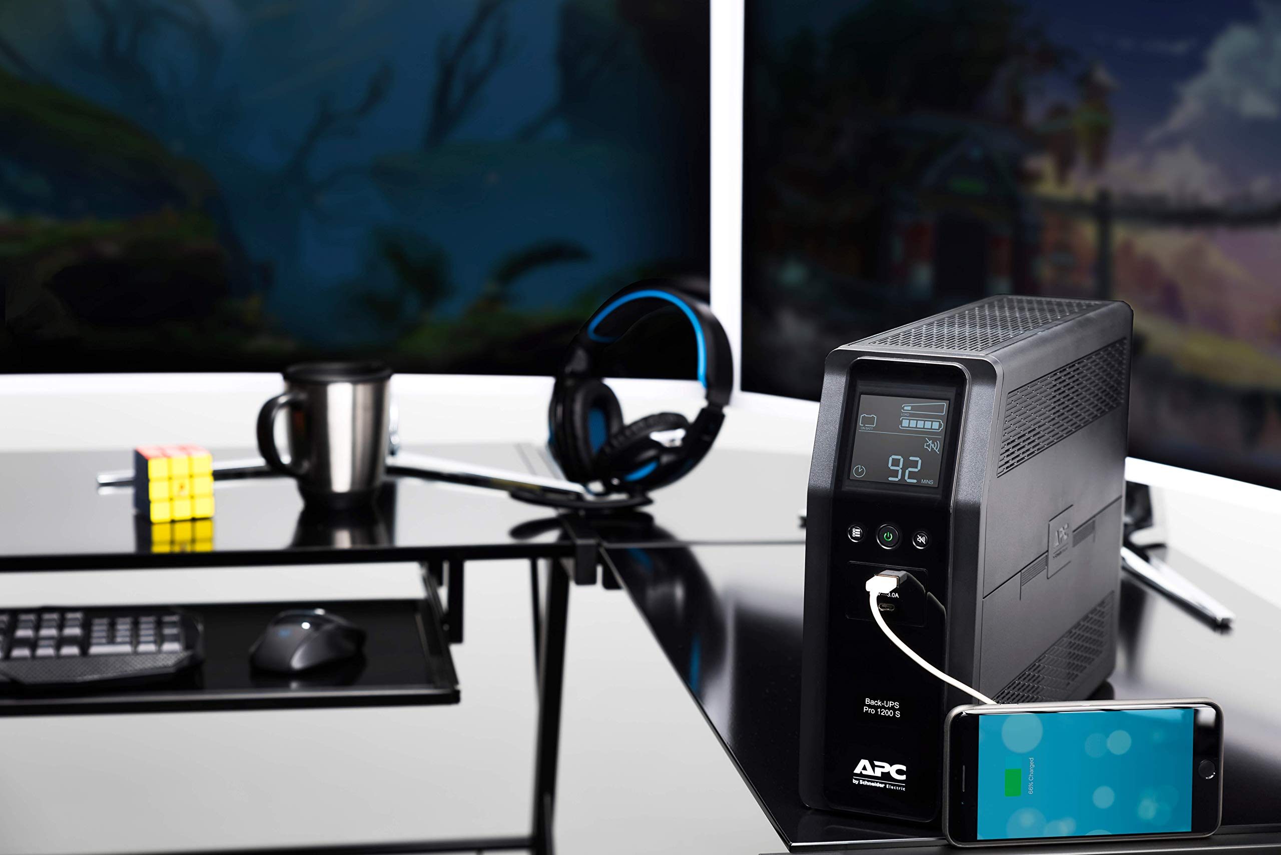 APC Back-UPS Pro BR1200SI UPS AC 220-240V 720Watt 1200VA USB output connectors 8 Black