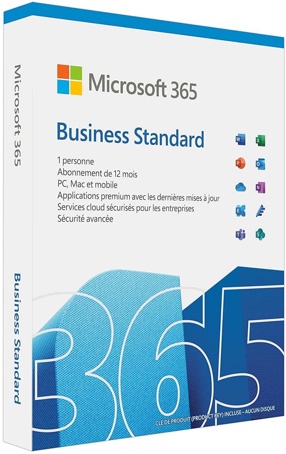 MS M365 Bus Standard Retail German Subscription P8 EuroZone 1 License Medialess 1 Year (FR)