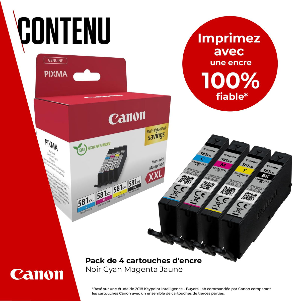 CANON CLI-581XXL Ink Cartridge C/M/Y/BK MULTI