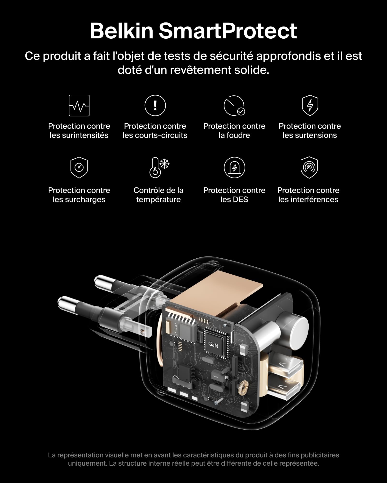 BELKIN BoostCharge 67W Dual USB-C PD Wall Charger with PPS BLK