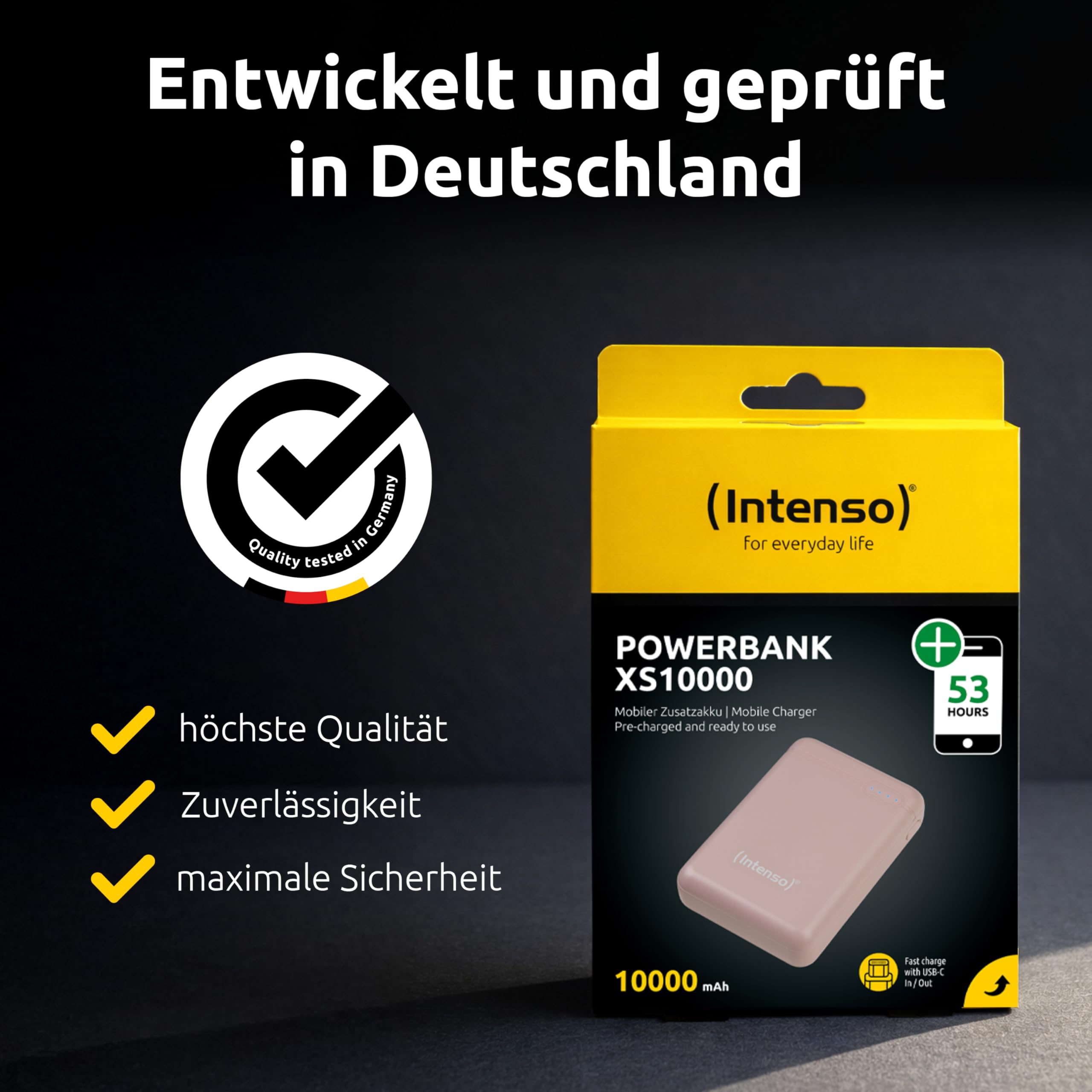 INTENSO PowerBank XS10000 USB / Type-C -10000 mAh rose