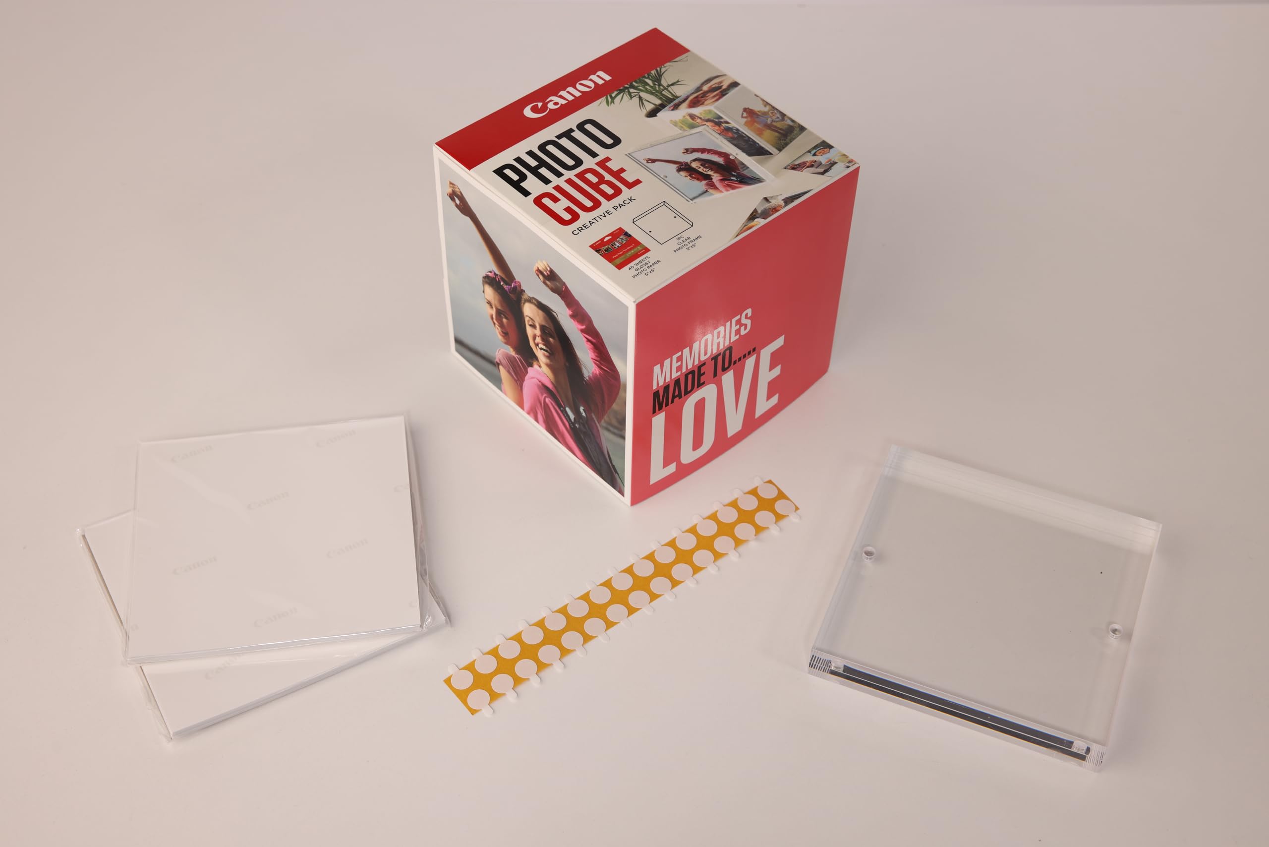 CANON pp-201 Ink Cartridge 5x5 Photo Cube Creative Pack White Pink