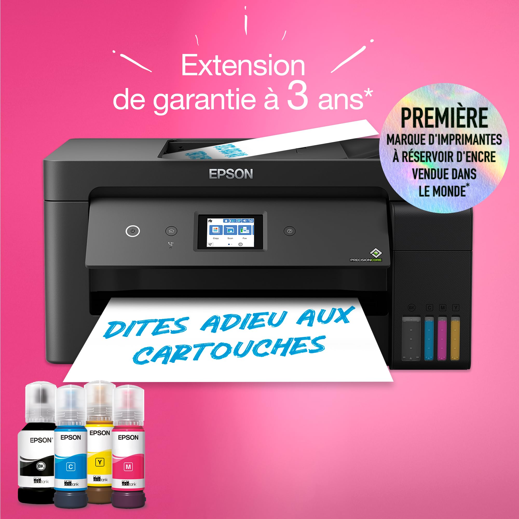 EPSON EcoTank ET-15000 MFP colour ink-jet A3/Ledger 297x432mm 11.5ppm copy 17ppm print 270 sheets USB 2.0 LAN Wi-Fi