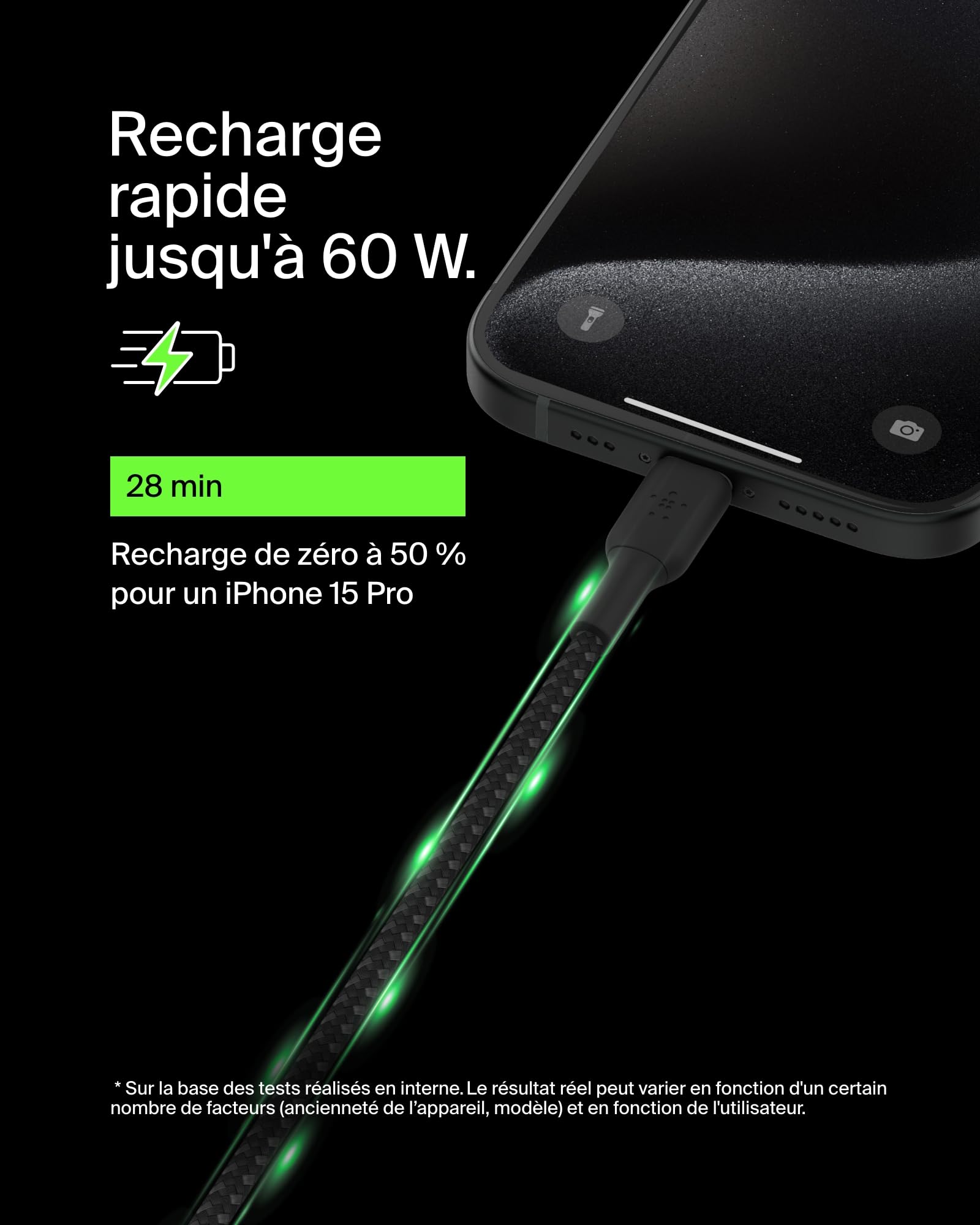 BELKIN BOOST CHARGE USB-C to USB-C Cable Braided 2m Black