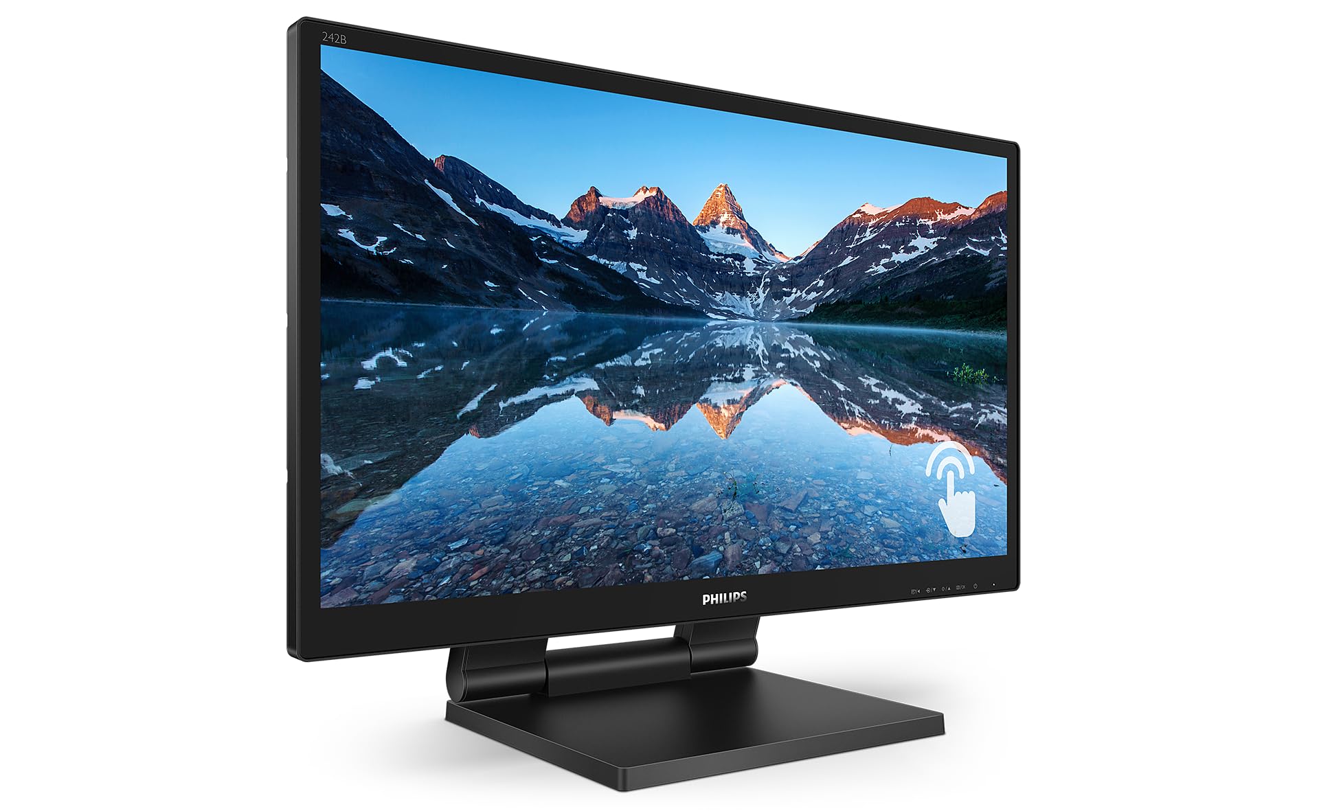 PHILIPS 242B9T 24" - écran tactile - 1920 x 1080 Full HD (1080p) @ 60 Hz - IPS - 250 cd/m² - 1000:1 - 5 ms - HDMI, DVI-D, VG DP,HP