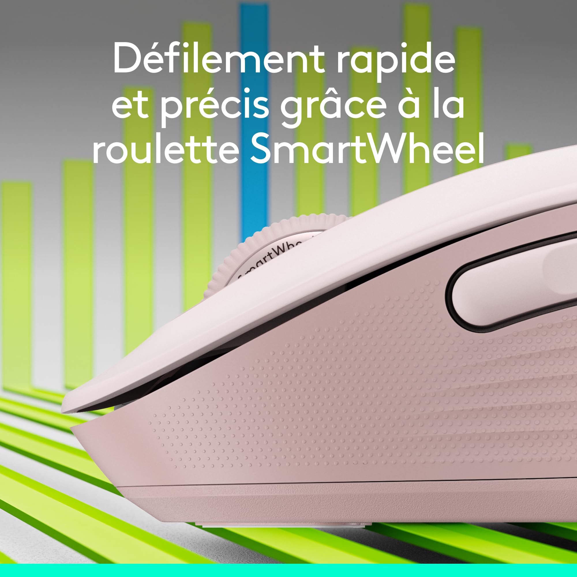 LOGITECH Signature M650 Mouse optical 5 buttons wireless Bluetooth 2.4 GHz Bolt USB receiver rose
