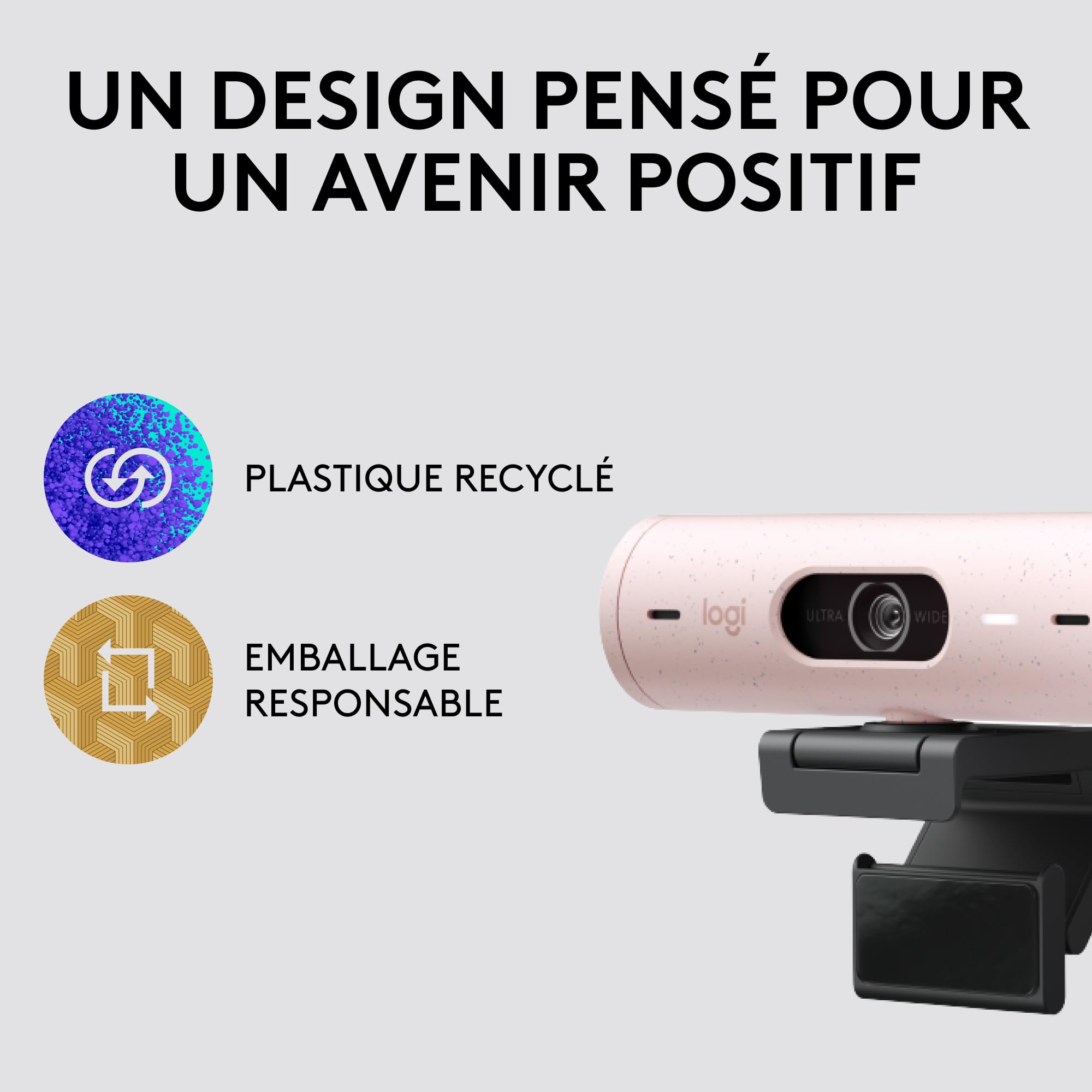 LOGITECH BRIO 500 Webcam colour 1920 x 1080 720p 1080p audio USB-C