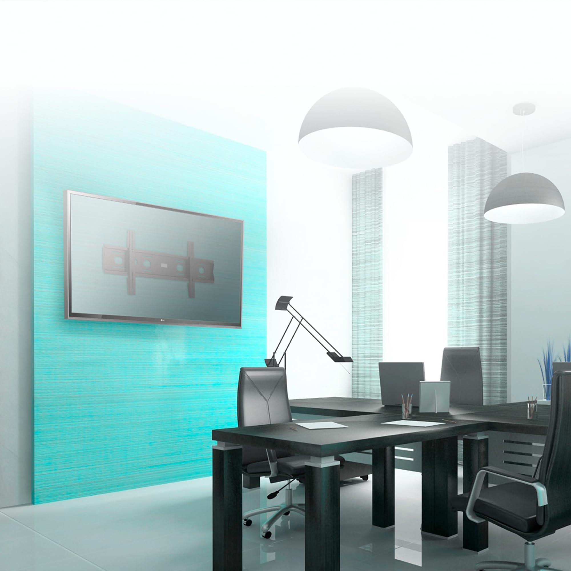 "Support mural fixe Edbak TWB1 50""-86"". Capacité de charge 80 kg 800x400 VESA"