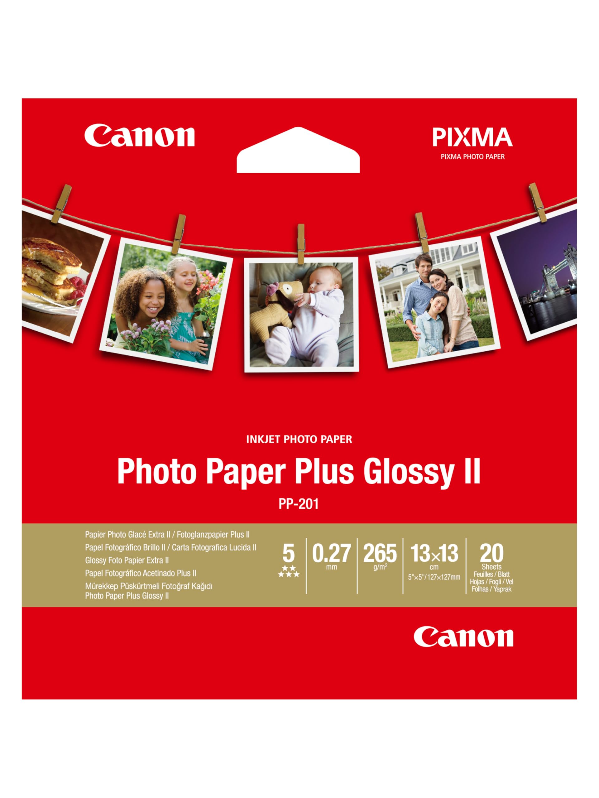 CANON PP- 201 Photo Paper Plus 5x5 inch 20 Sheets