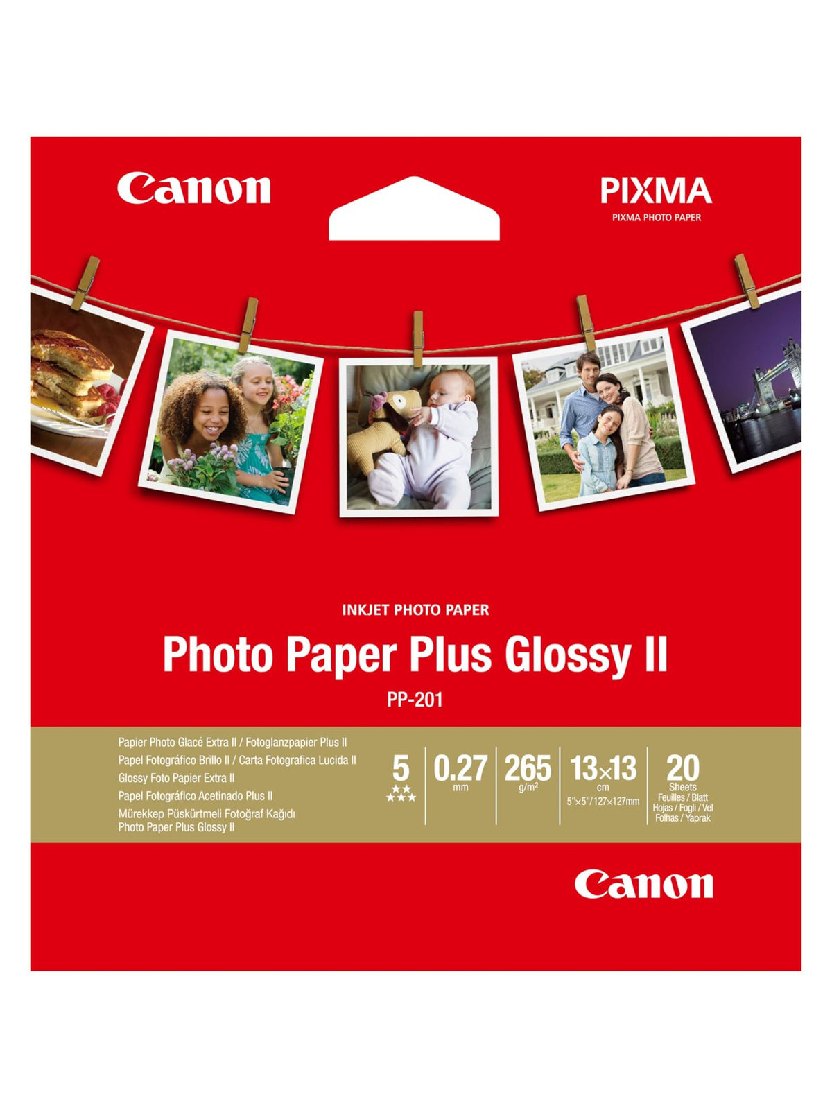 CANON PP- 201 Photo Paper Plus 5x5 inch 20 Sheets