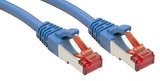 LINDY Cat.6 S/FTP Cable blue 0.5m Patchcable